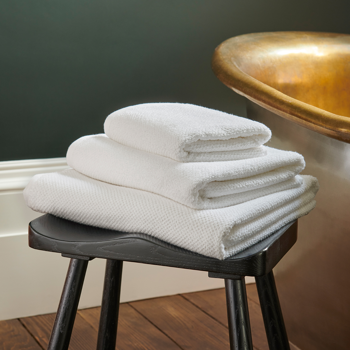 Christy Brixton Textured Cotton Bath Hand Towels - Honeycomb Bath Sheets - Picture 61 of 65