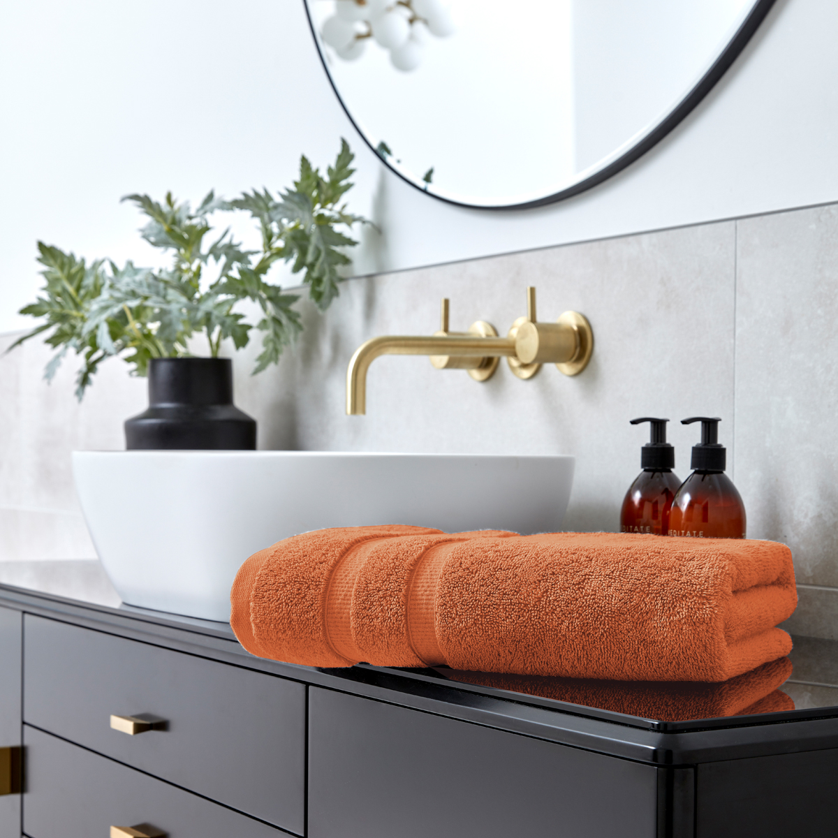 Christy Bath Hand Bath Sheet Towels - Signum Bold 100% Combed Cotton Highly - Picture 3 of 19