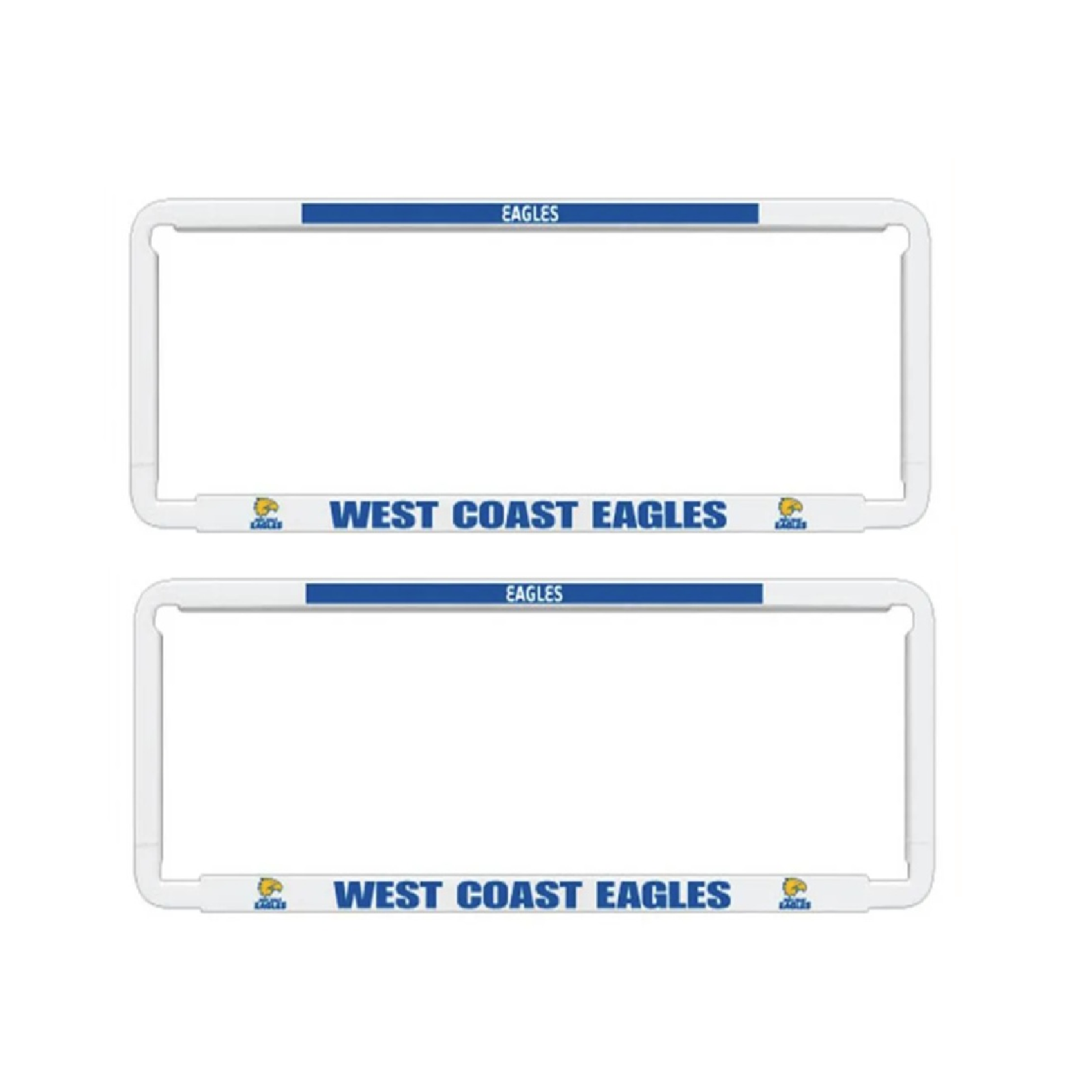 2x OFFICIAL AFL WEST COAST EAGLES Car Number Plate Frame Cover Surround