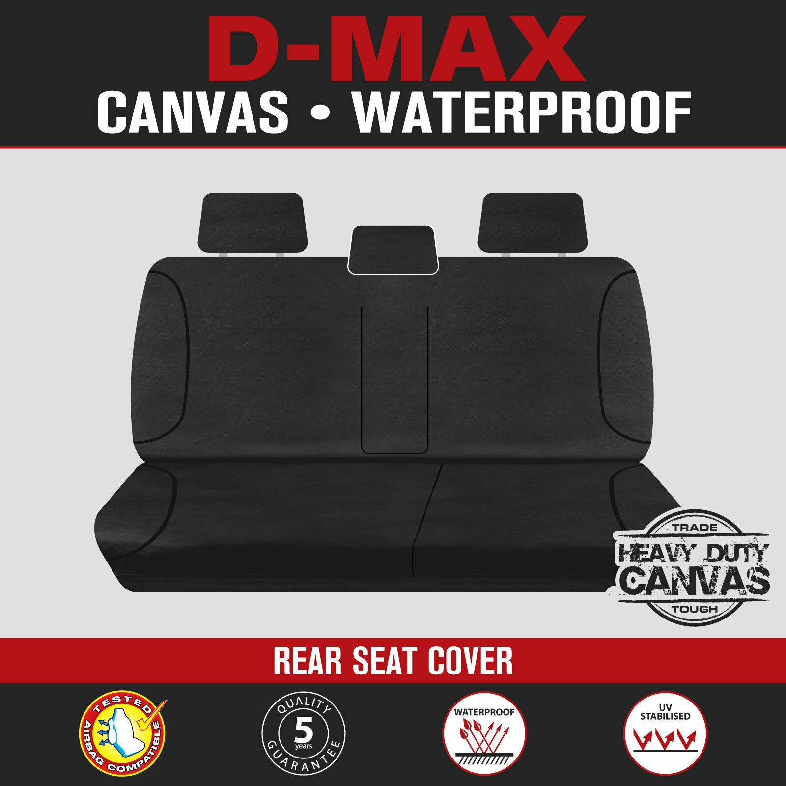 Isuzu DMax DMax Dual Cab 201206/2020 TRADIES H/D REAR Canvas Seat