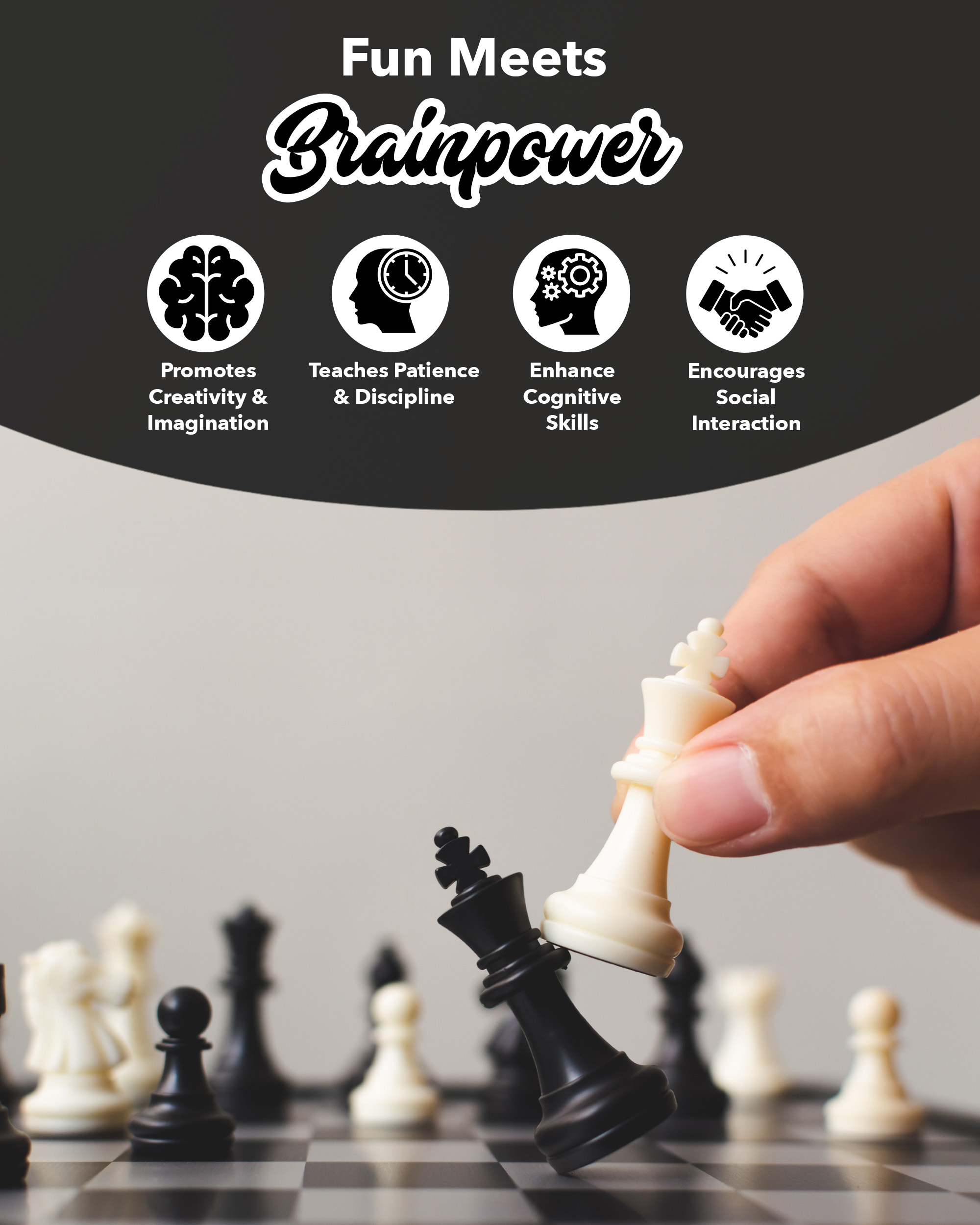 Jeu De 32 Pièces D'Échecs Standard MAGT – Taille 64 Mm, Plastique écologique, Feutre Sous Chaque Pièce, Noir Et Blanc