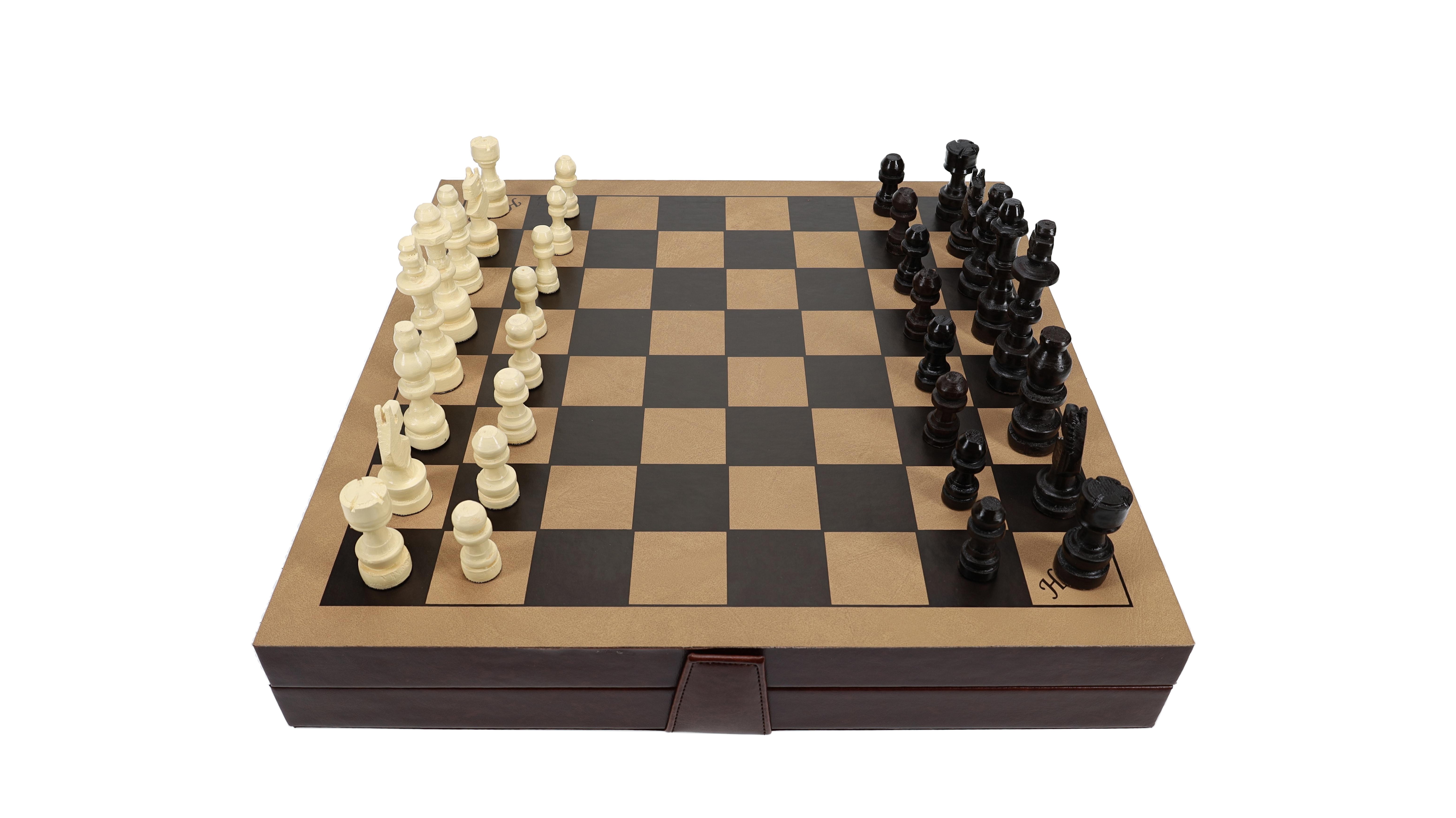 The King's Gambit Chess Set by Jay with Wood Pieces and
