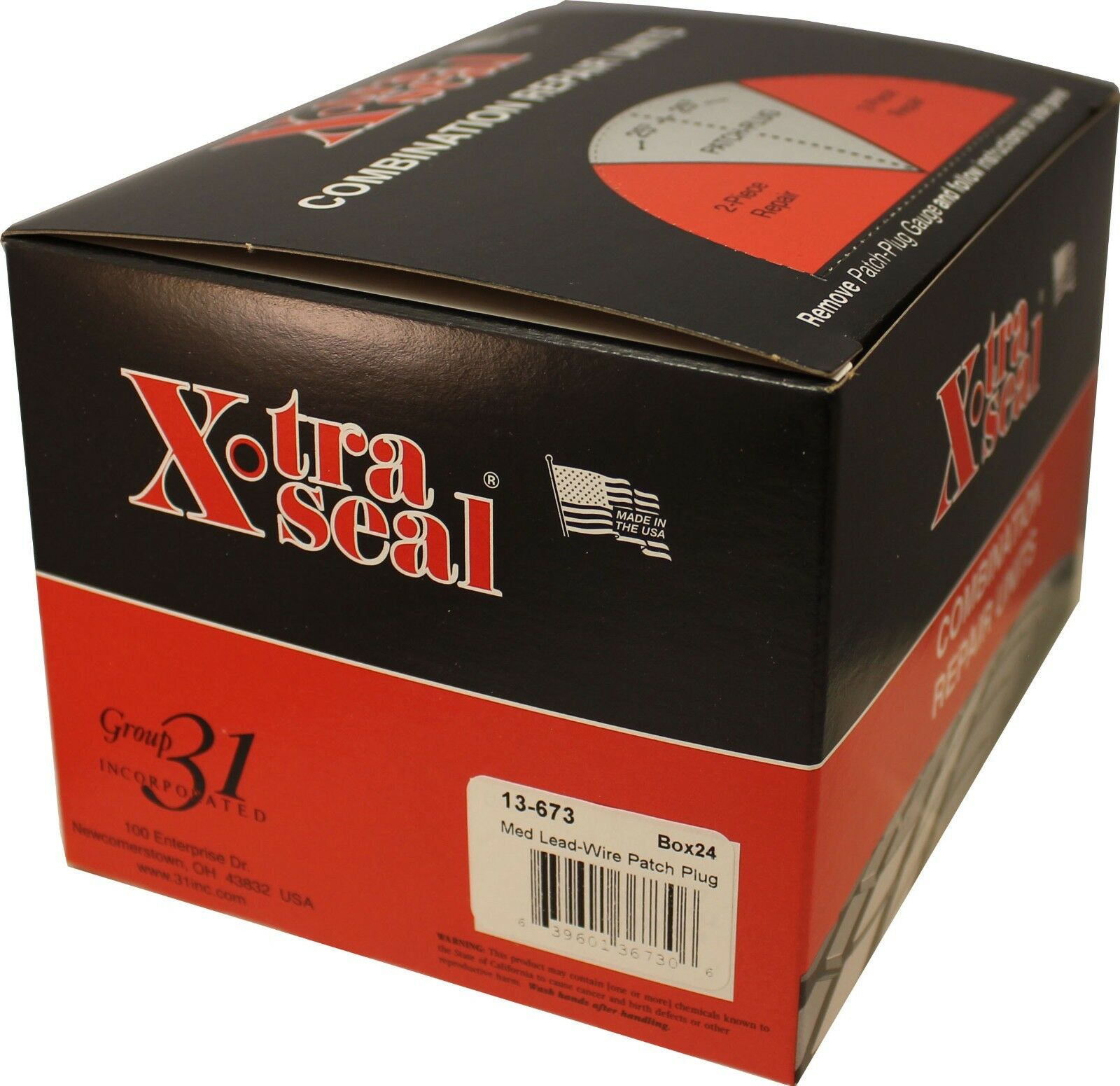 Xtra Seal 13673 Combination Dipped 21/8" x 1/4" Repair Patch Plug