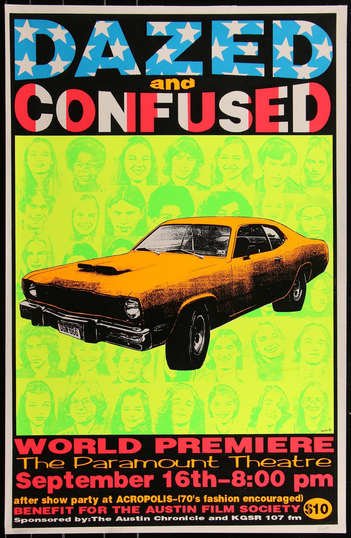 Dazed & Confused Frank Kozik 468/500 Signed/Numbered Screen