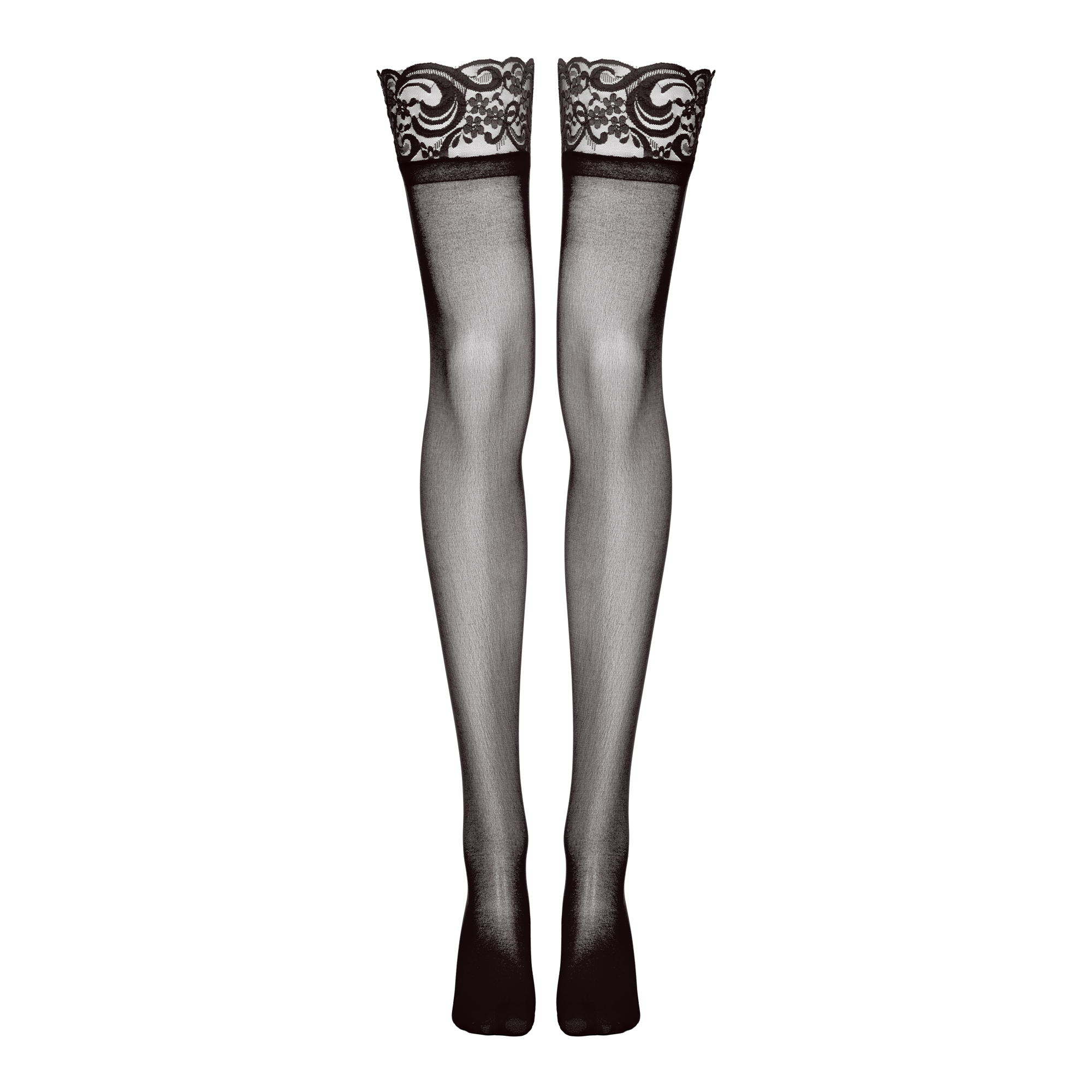 Lovehoney Sexy Lingerie Stockings - Sheer Lace Thigh High Hold Ups - Picture 16 of 22