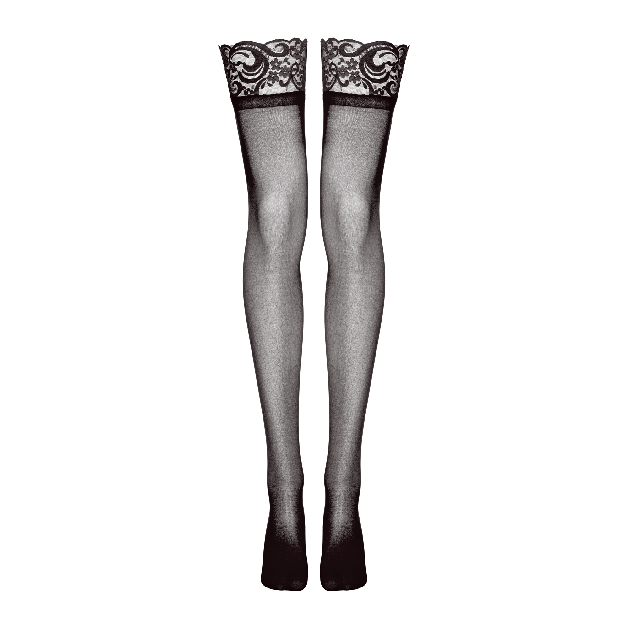 Lovehoney Sexy Lingerie Stockings - Sheer Lace Thigh High Hold Ups - Picture 2 of 22