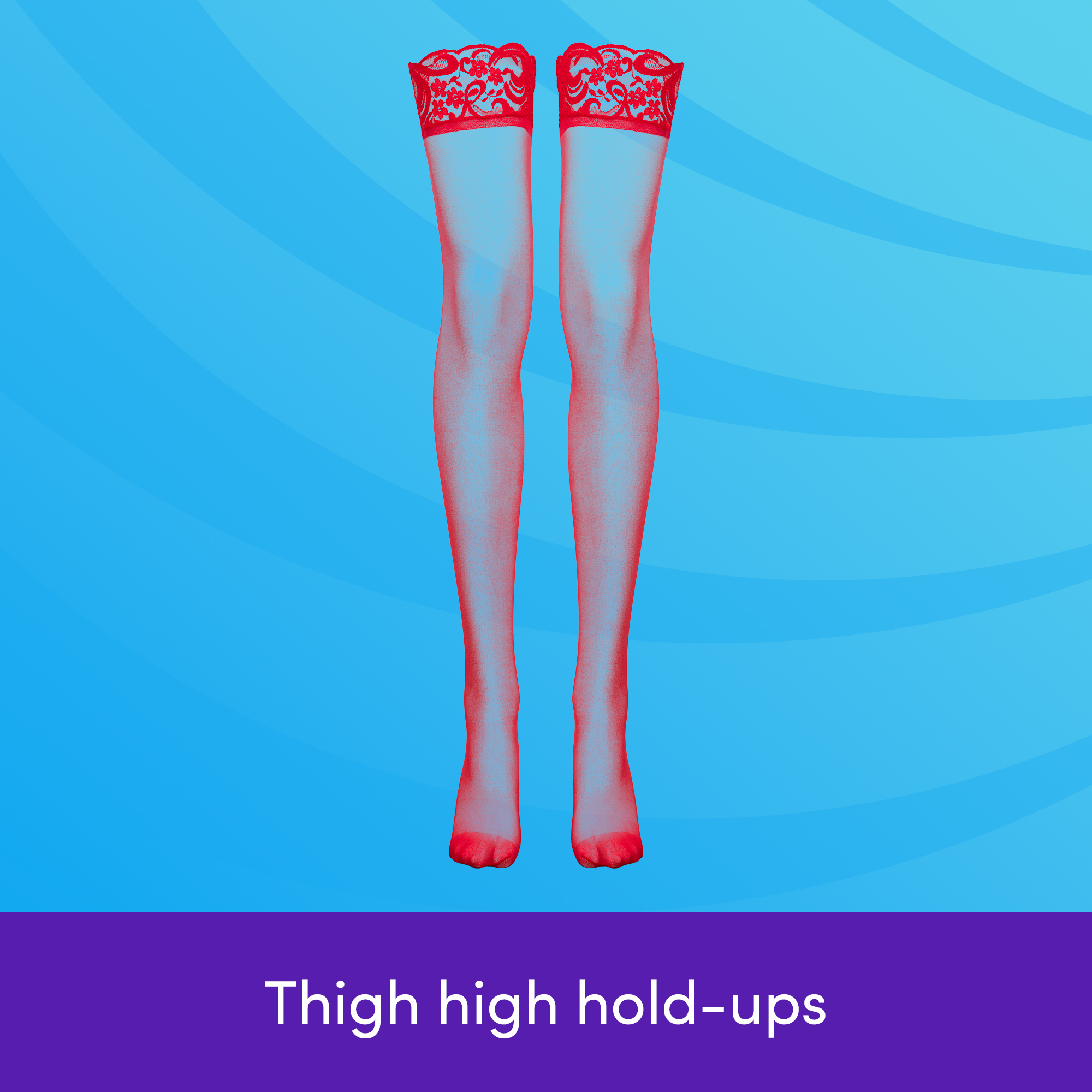 Lovehoney Sexy Lingerie Stockings - Sheer Lace Thigh High Hold Ups - Picture 10 of 22