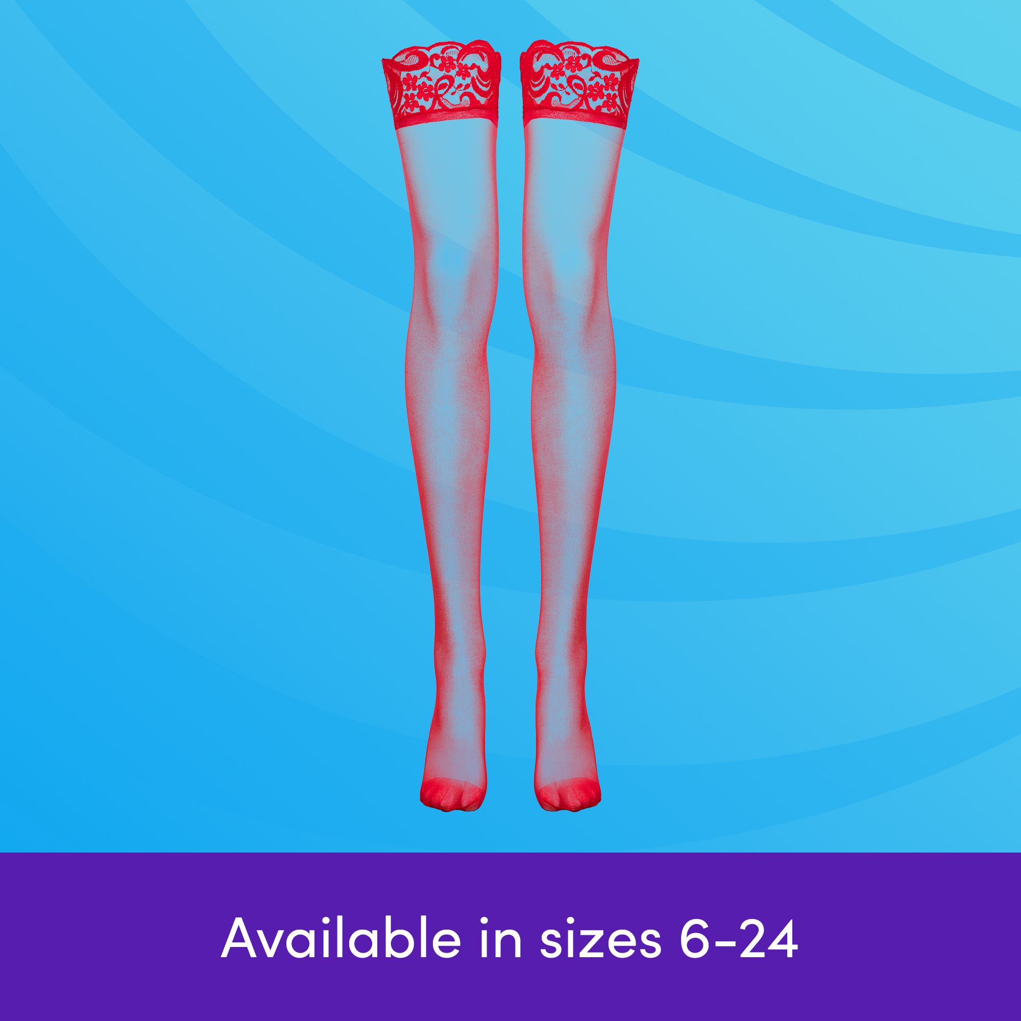 Lovehoney Sexy Lingerie Stockings - Sheer Lace Thigh High Hold Ups - Picture 14 of 22