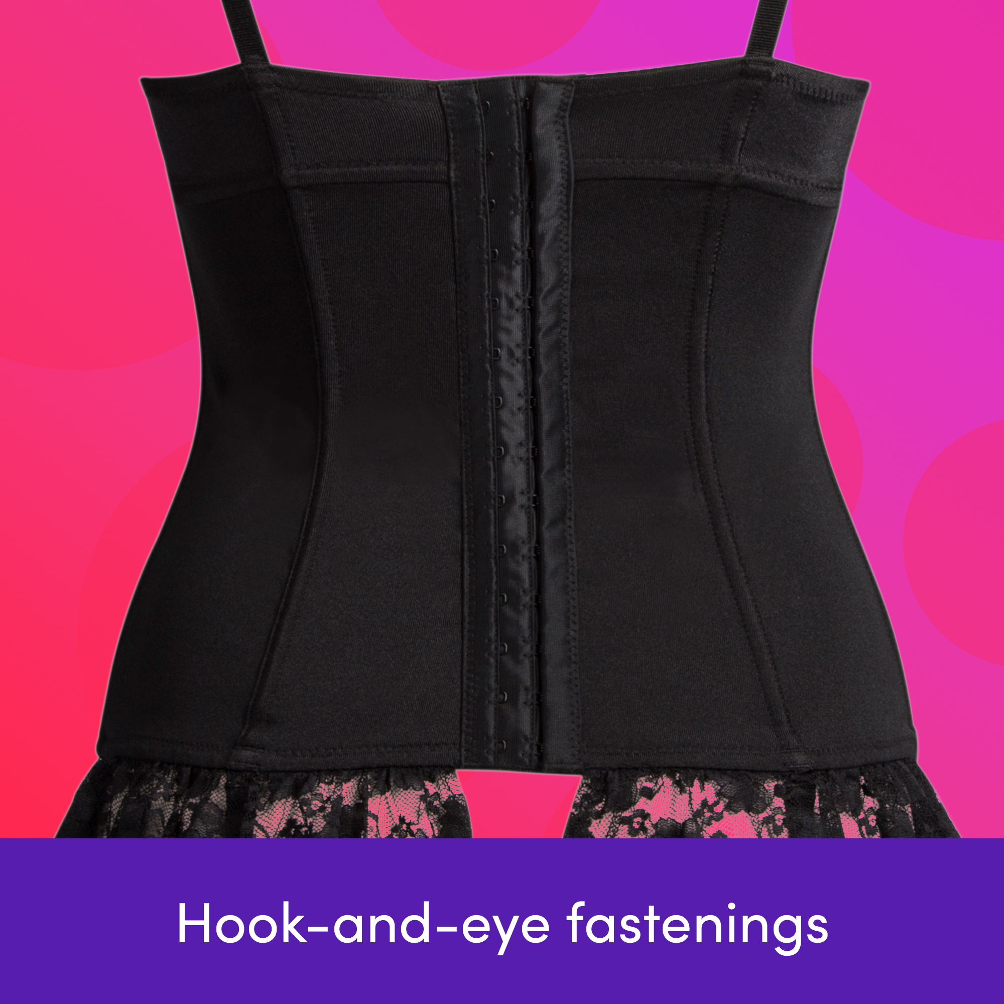 Lovehoney Womens Basques Corsets - Lingerie Set - Seduce Me - Black Lace - Picture 7 of 13