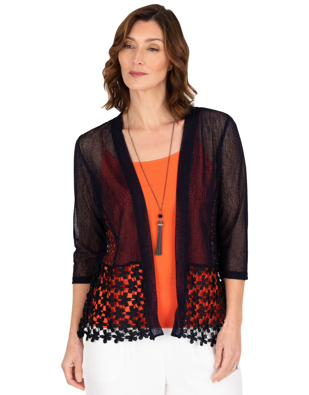 Klass Women's Crochet Trim Open Cover 
