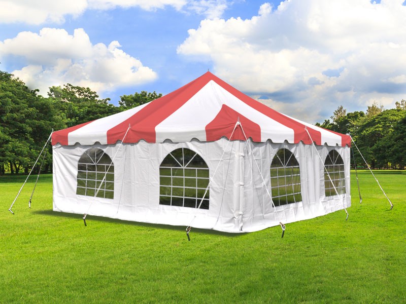 Backyard Party Pole Tent With Sidewalls 