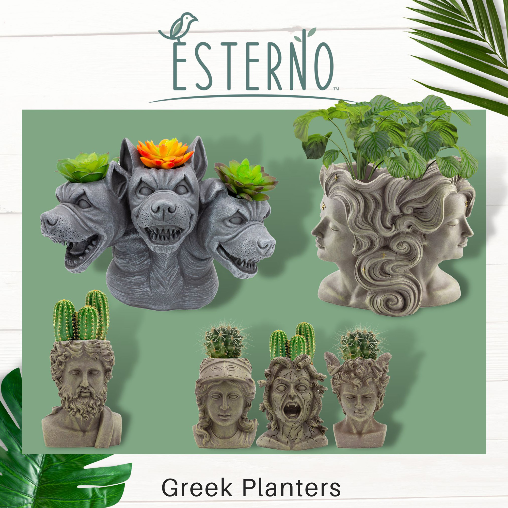 Zeus the Greek God Planter Pot, Garden Decor Statue Head Planter - Picture 20 of 20