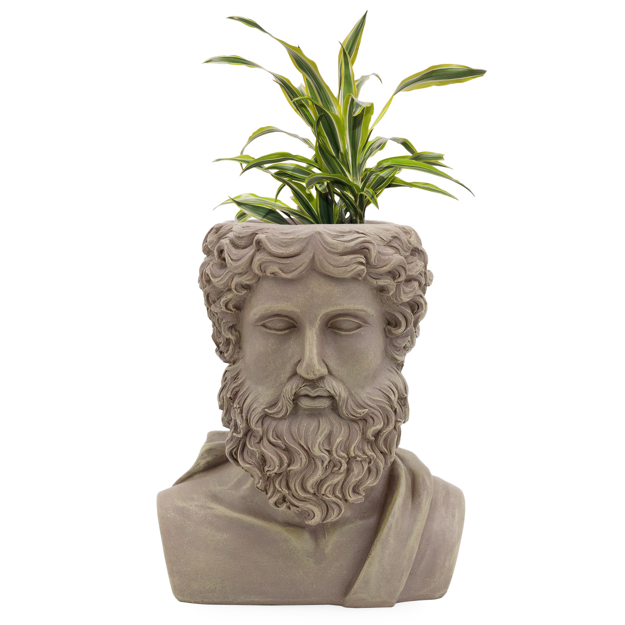 Zeus the Greek God Planter Pot, Garden Decor Statue Head Planter - Picture 11 of 20