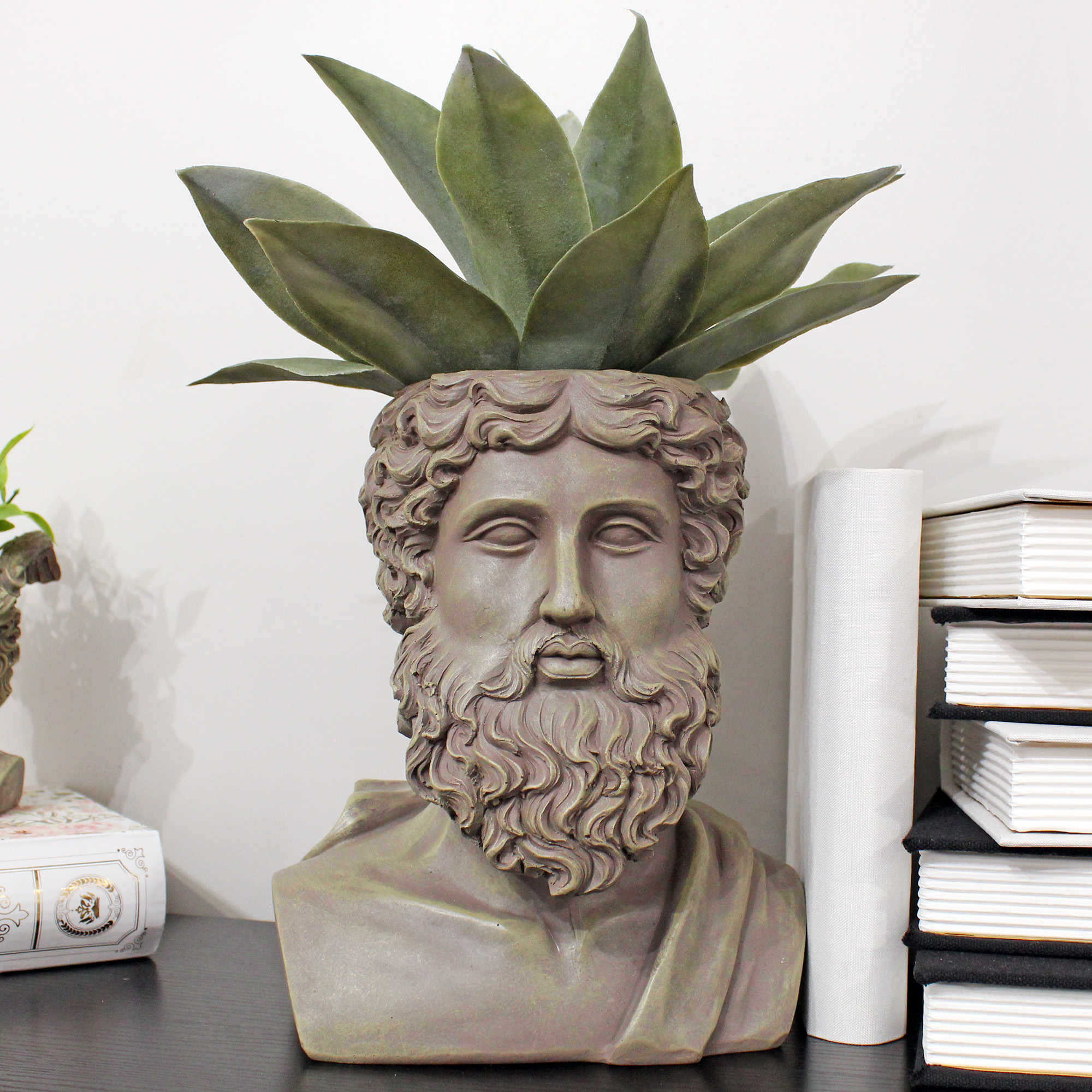 Zeus the Greek God Planter Pot, Garden Decor Statue Head Planter - Picture 17 of 20