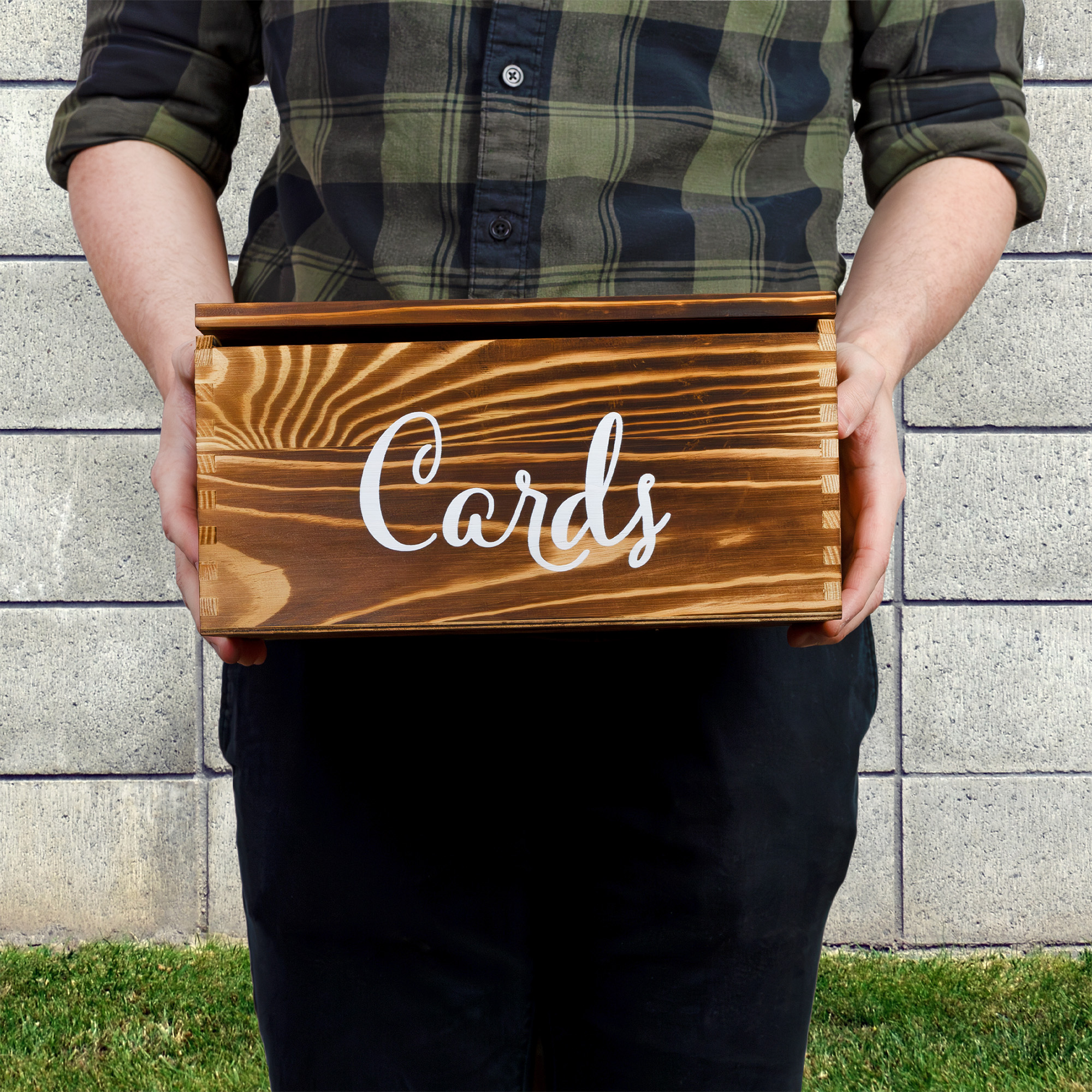Wood Decorative Card Box Rustic Farmhouse for Wedding, Reception, Birthday - Picture 17 of 25