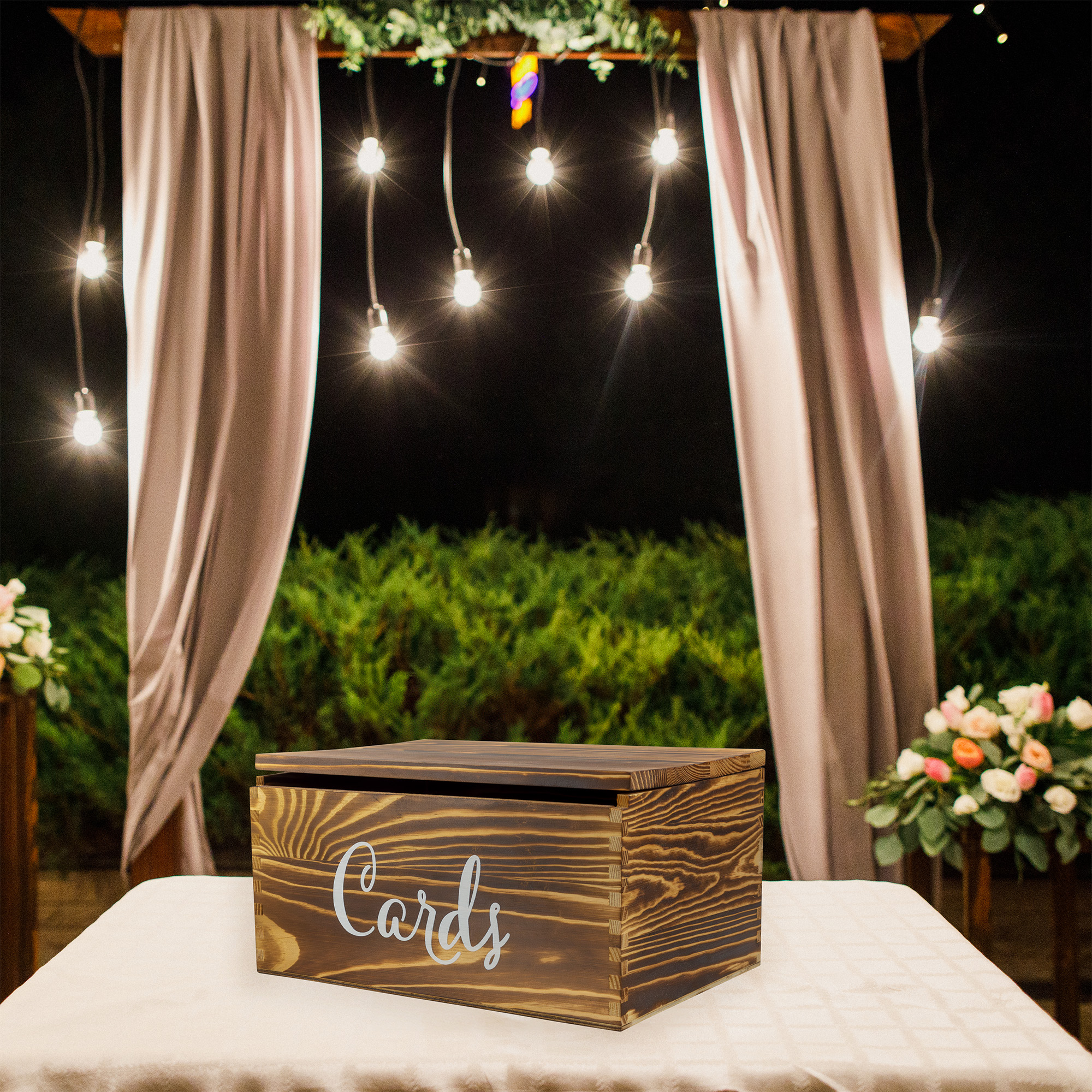 Wood Decorative Card Box Rustic Farmhouse for Wedding, Reception, Birthday - Picture 11 of 25