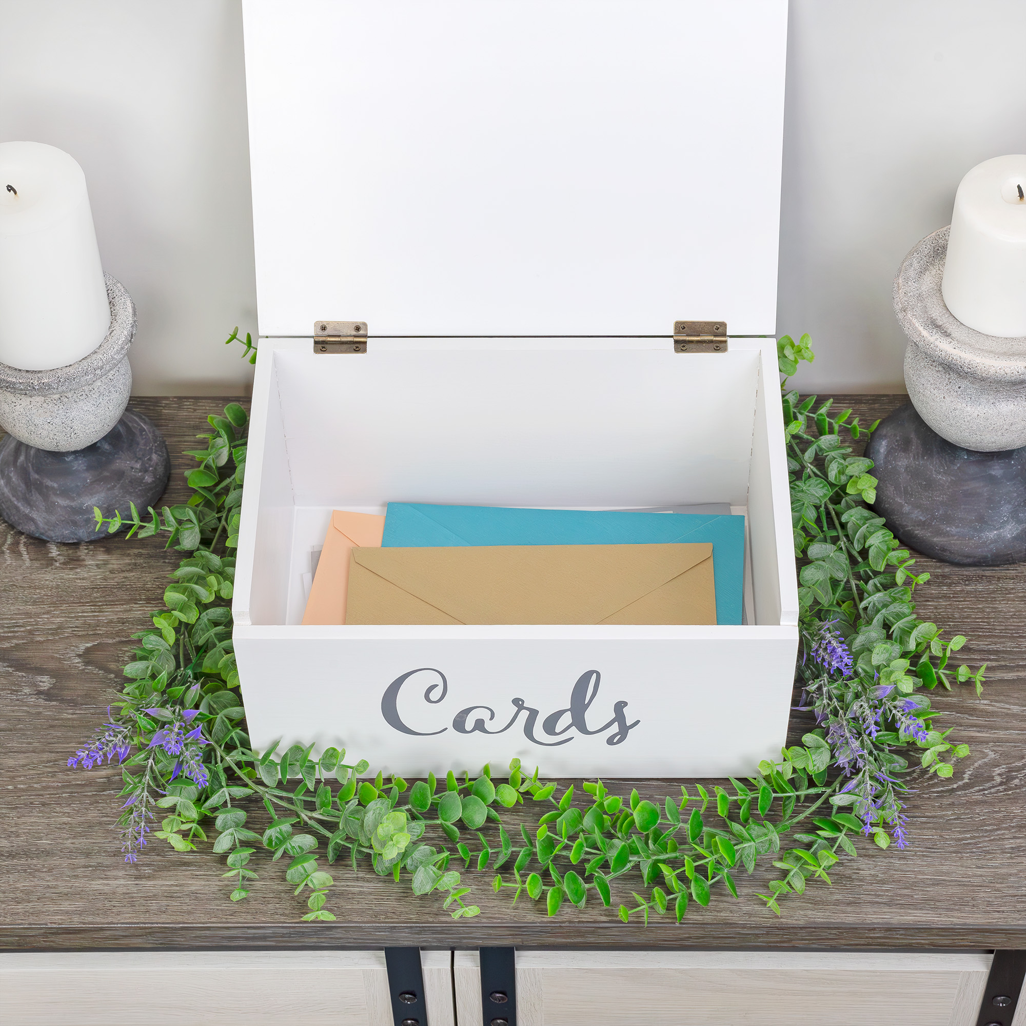 Wood Decorative Card Box Rustic Farmhouse for Wedding, Reception, Birthday - Picture 23 of 25