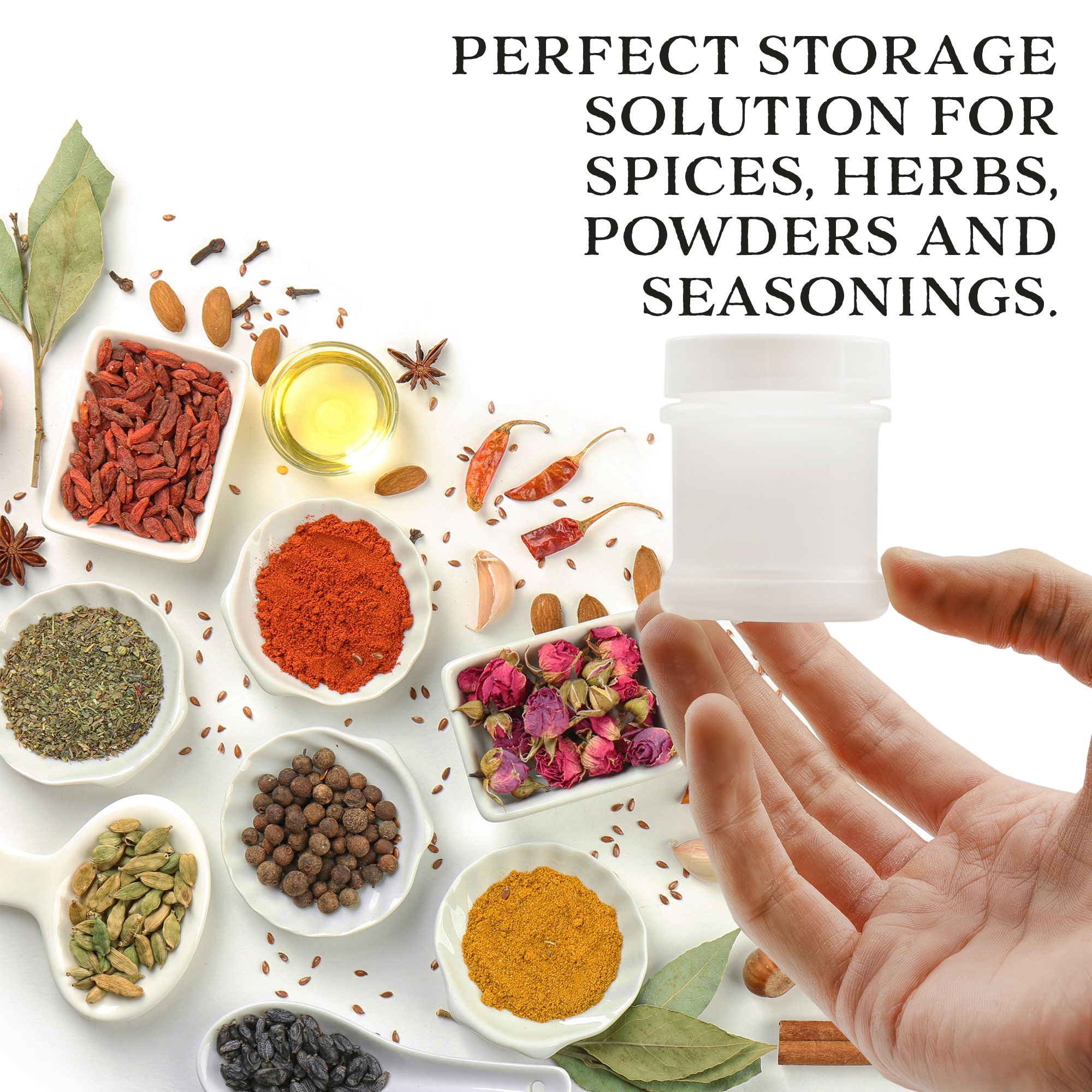 Mini Plastic Spice Jars w/ Sifters 12pk; 2 Tablespoon Capacity / 1 Fluid Oz. - Picture 36 of 37