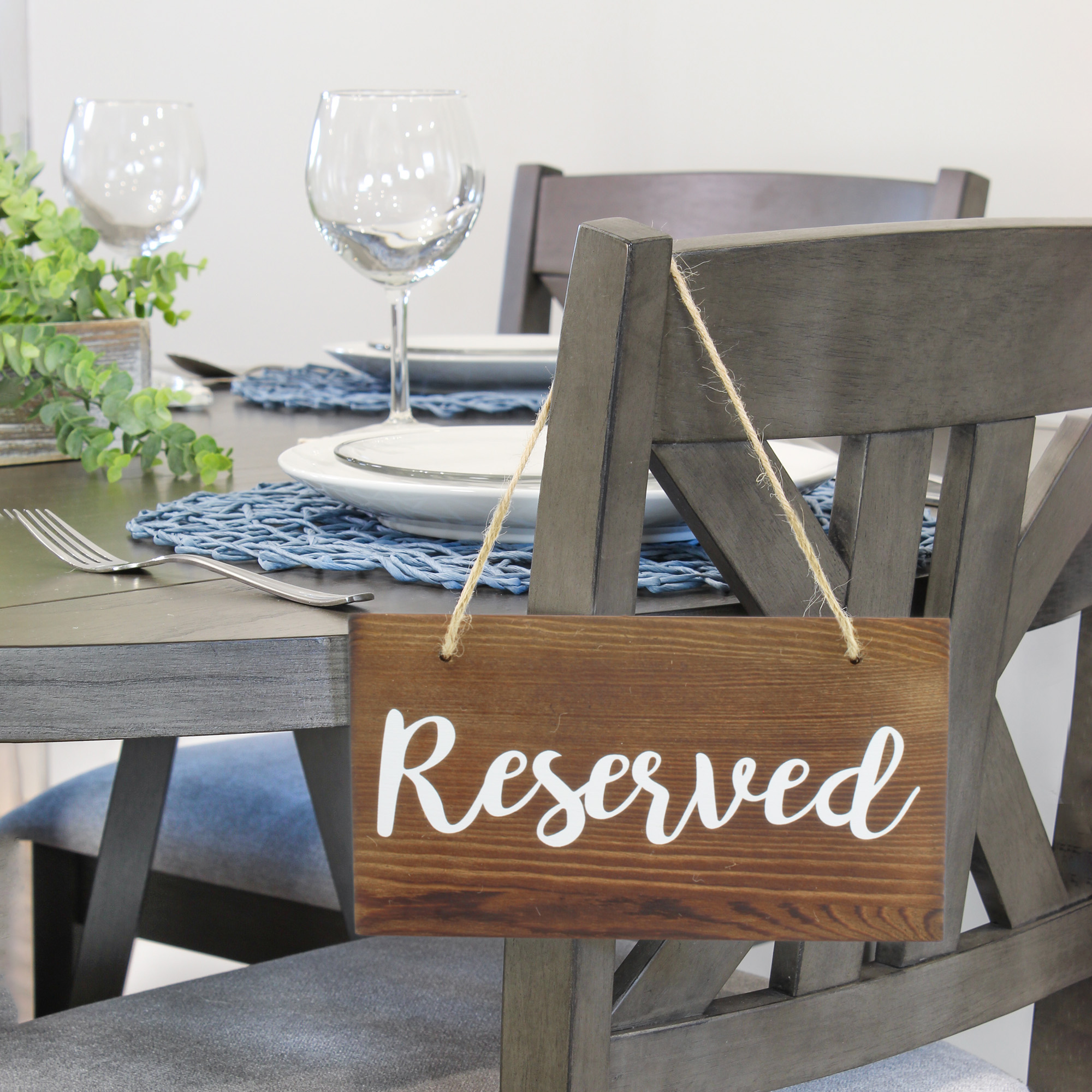 Hanging Wooden Reserved Signs 6pk; Rustic Style Signs for Events/Weddings - Picture 15 of 26