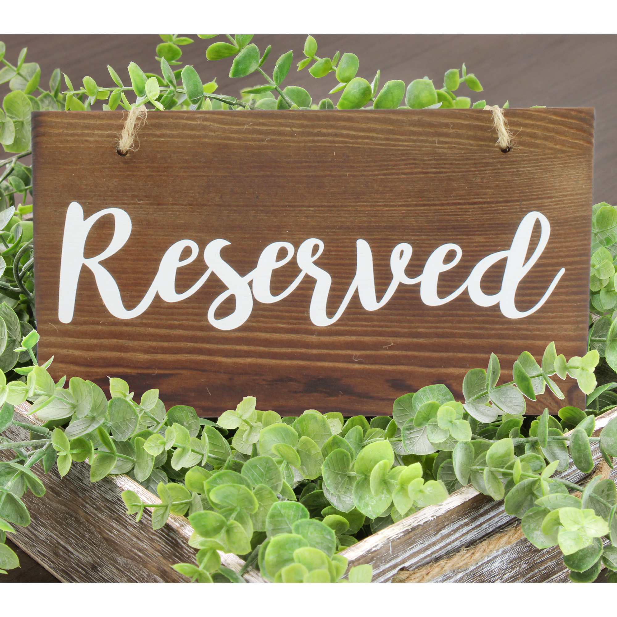 Hanging Wooden Reserved Signs 6pk; Rustic Style Signs for Events/Weddings - Picture 17 of 26