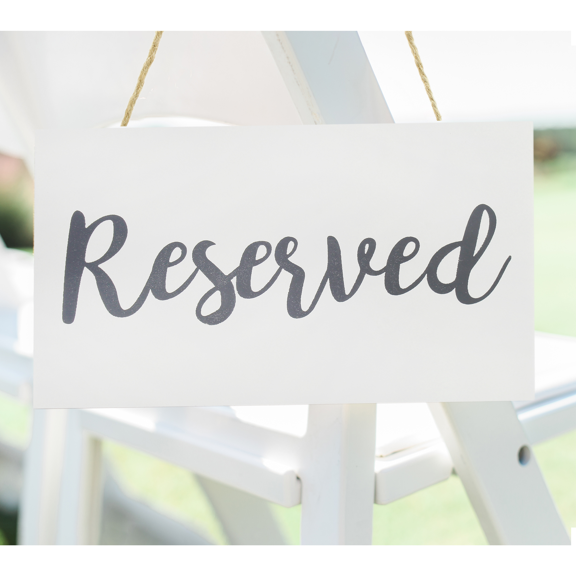 Hanging Wooden Reserved Signs 6pk; Rustic Style Signs for Events/Weddings - Picture 24 of 26