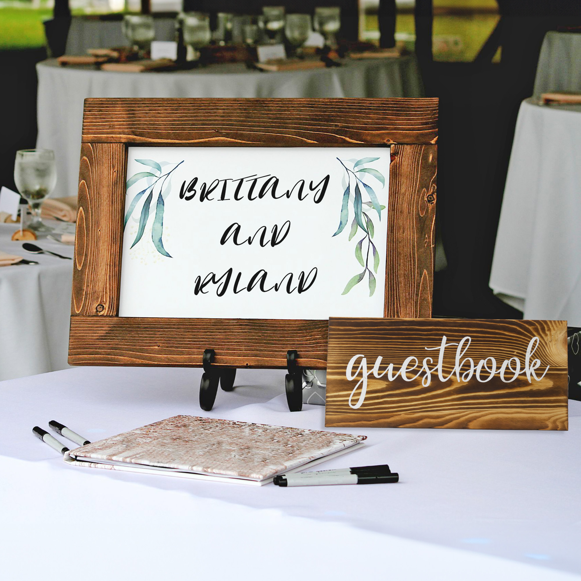 Wood Decorative Wedding Reception Signs Rustic Farmhouse Wedding/Anniversary - Picture 11 of 27