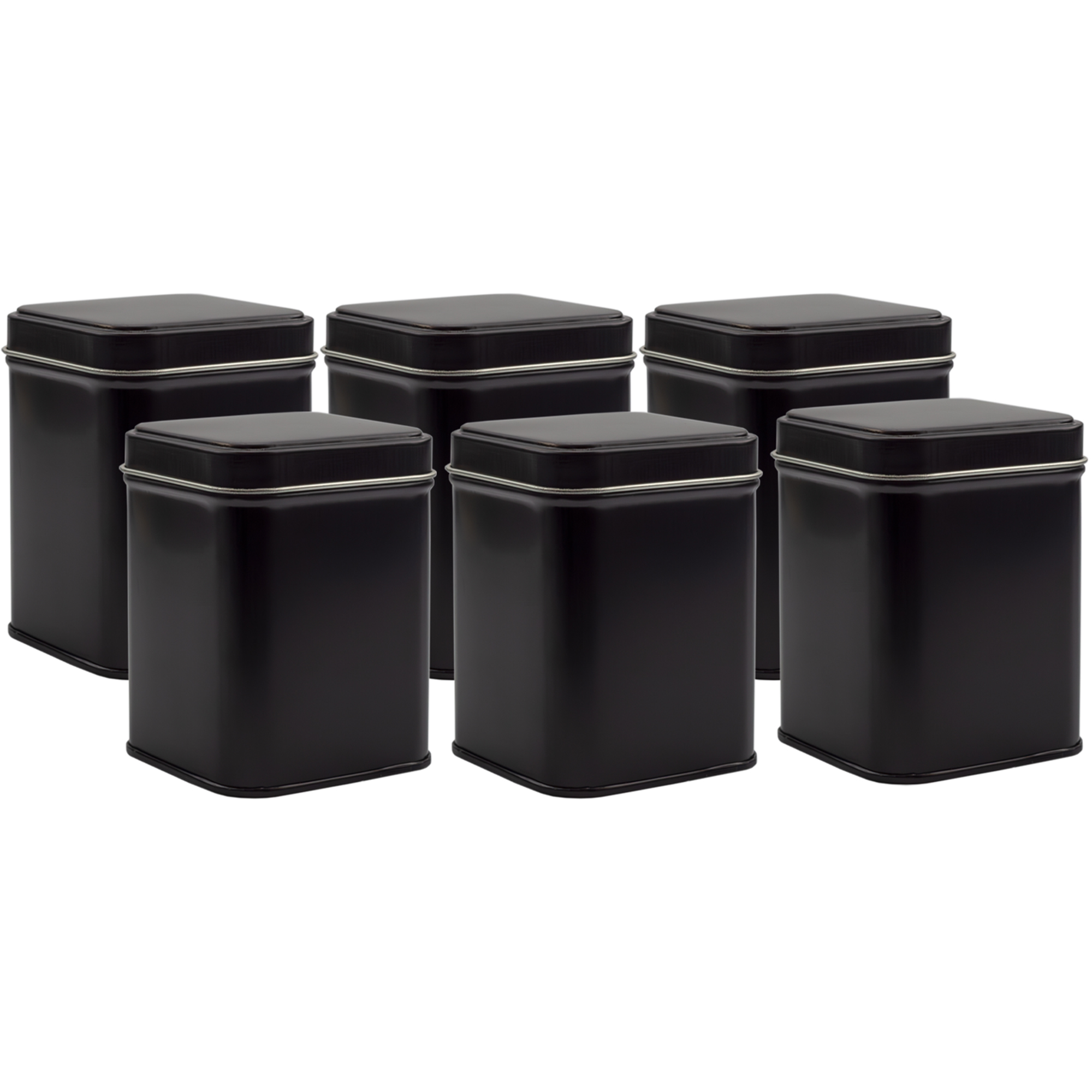 Square Metal Tins 6pk for Gift Boxes, Storage, Tea, 3in Tall Holds 1 Cup - Picture 9 of 30