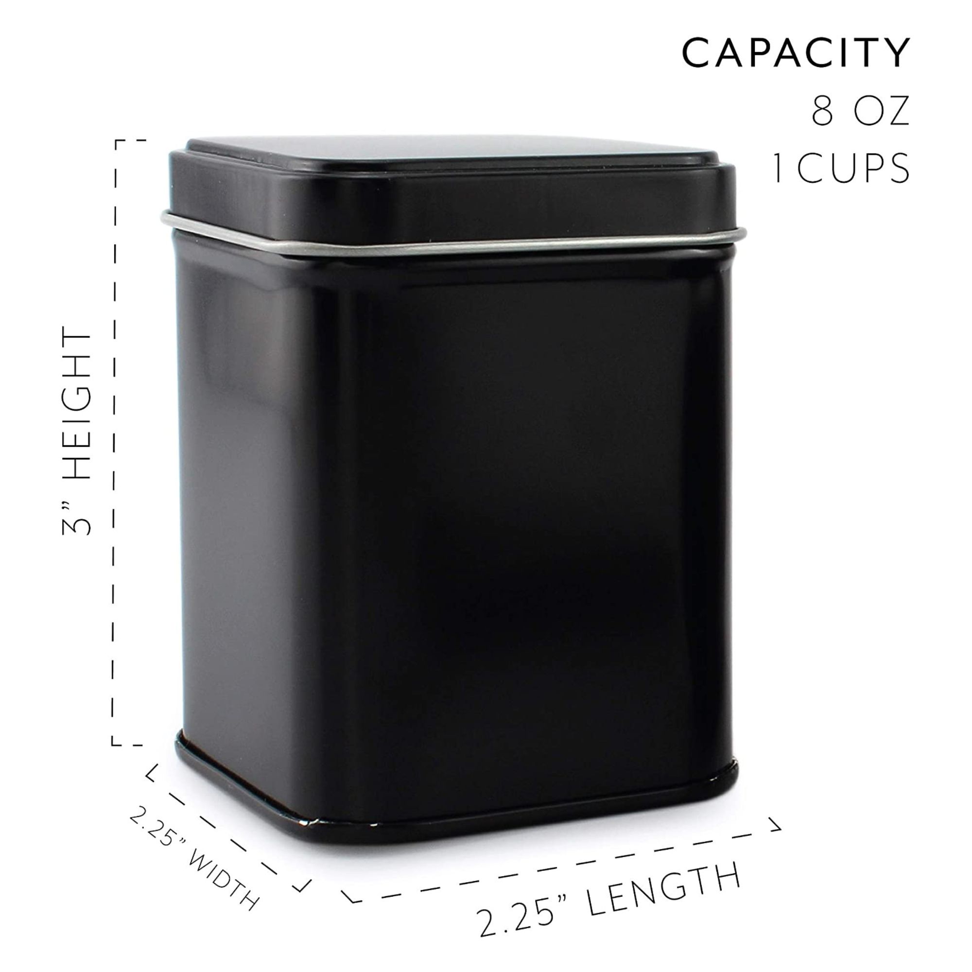 Square Metal Tins 6pk for Gift Boxes, Storage, Tea, 3in Tall Holds 1 Cup - Picture 14 of 30