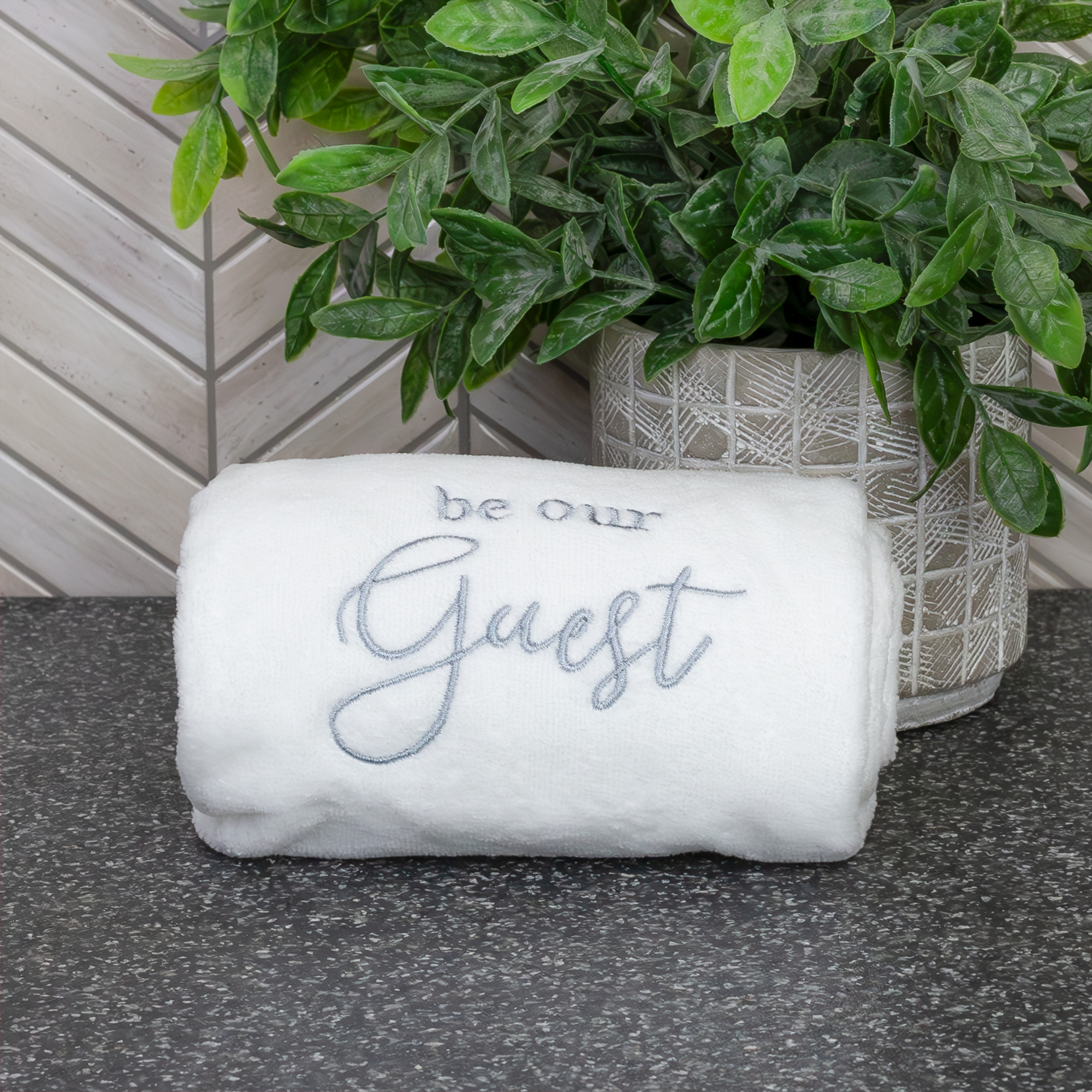 Guest Hand Towels 2pc Set Monogrammed, Farmhouse Style Script - Picture 32 of 35