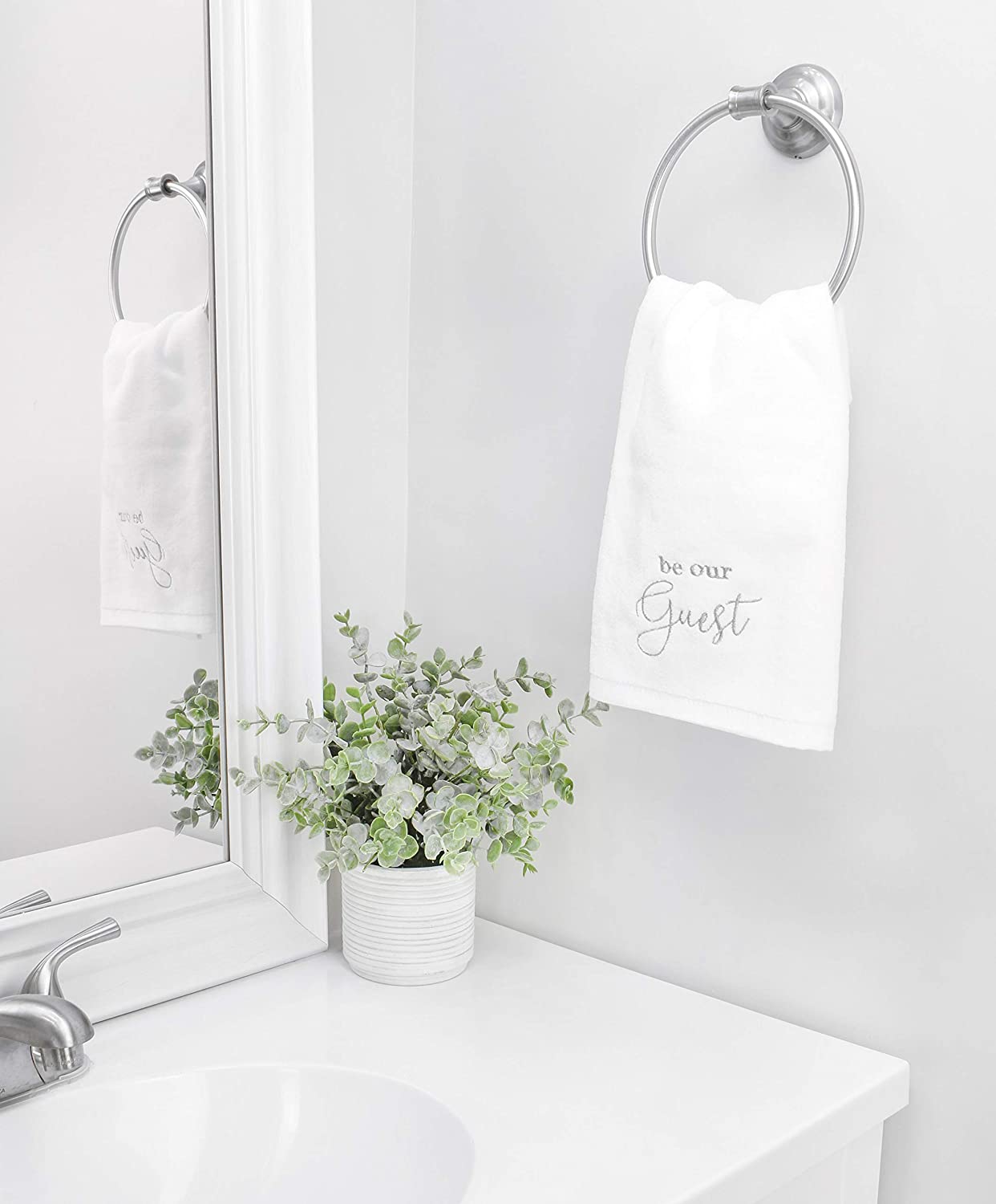 Guest Hand Towels 2pc Set Monogrammed, Farmhouse Style Script - Picture 34 of 35