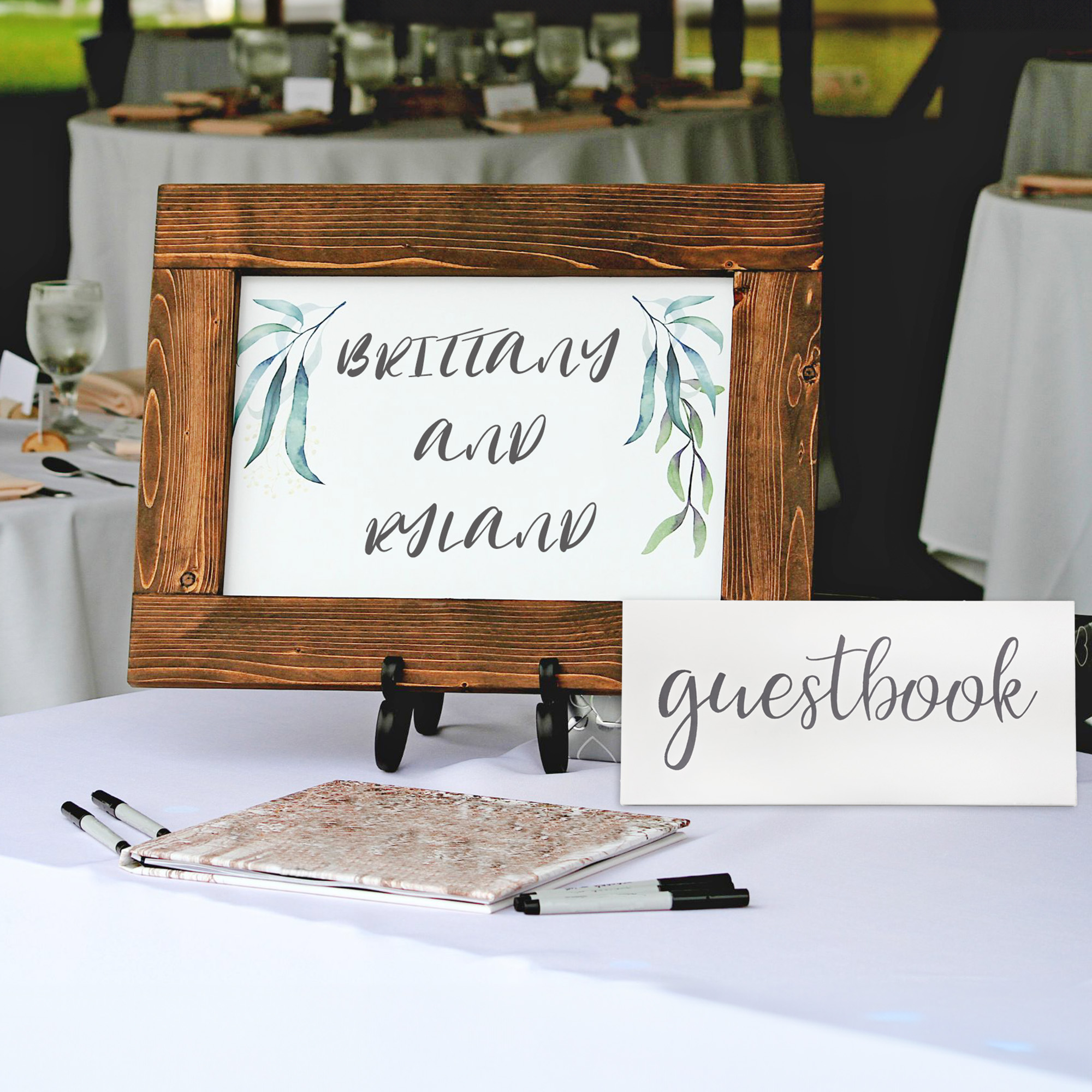 Wood Decorative Wedding Reception Signs Rustic Farmhouse Wedding/Anniversary - Picture 20 of 27