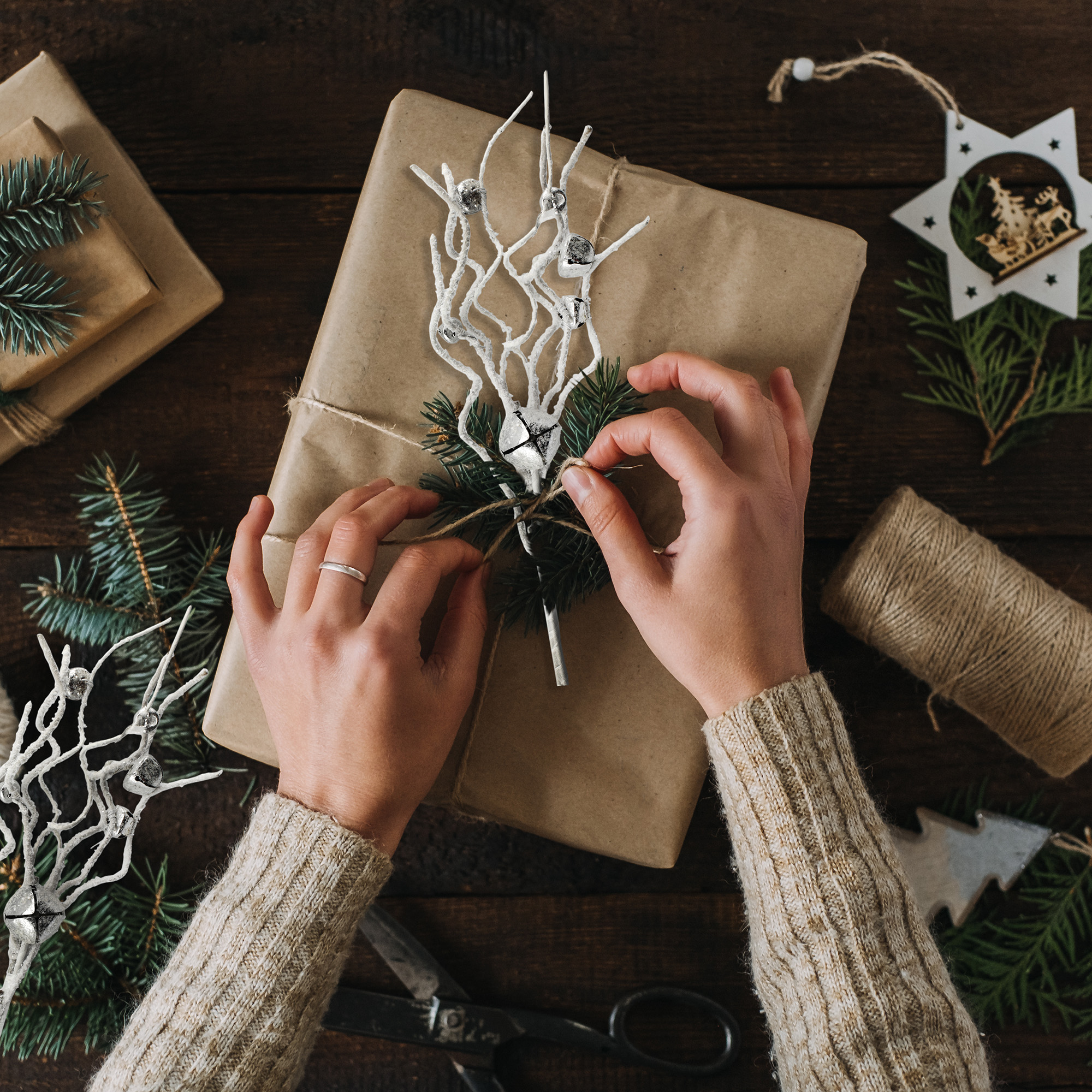 Juego de 3 selecciones de campana Jingle, tallos de cubo de vegetación de Navidad de granja - Imagen 18 de 24