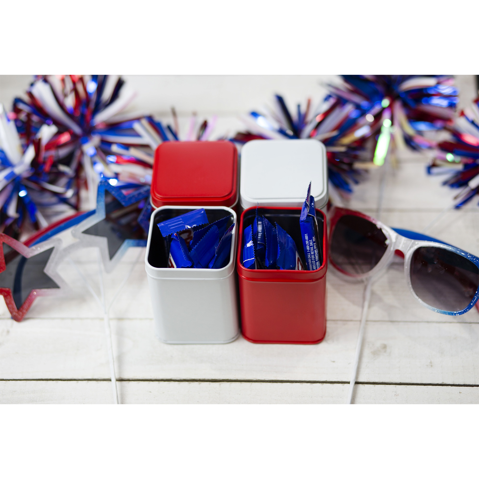 Square Metal Tins 6pk for Gift Boxes, Storage, Tea, 3in Tall Holds 1 Cup - Picture 22 of 30
