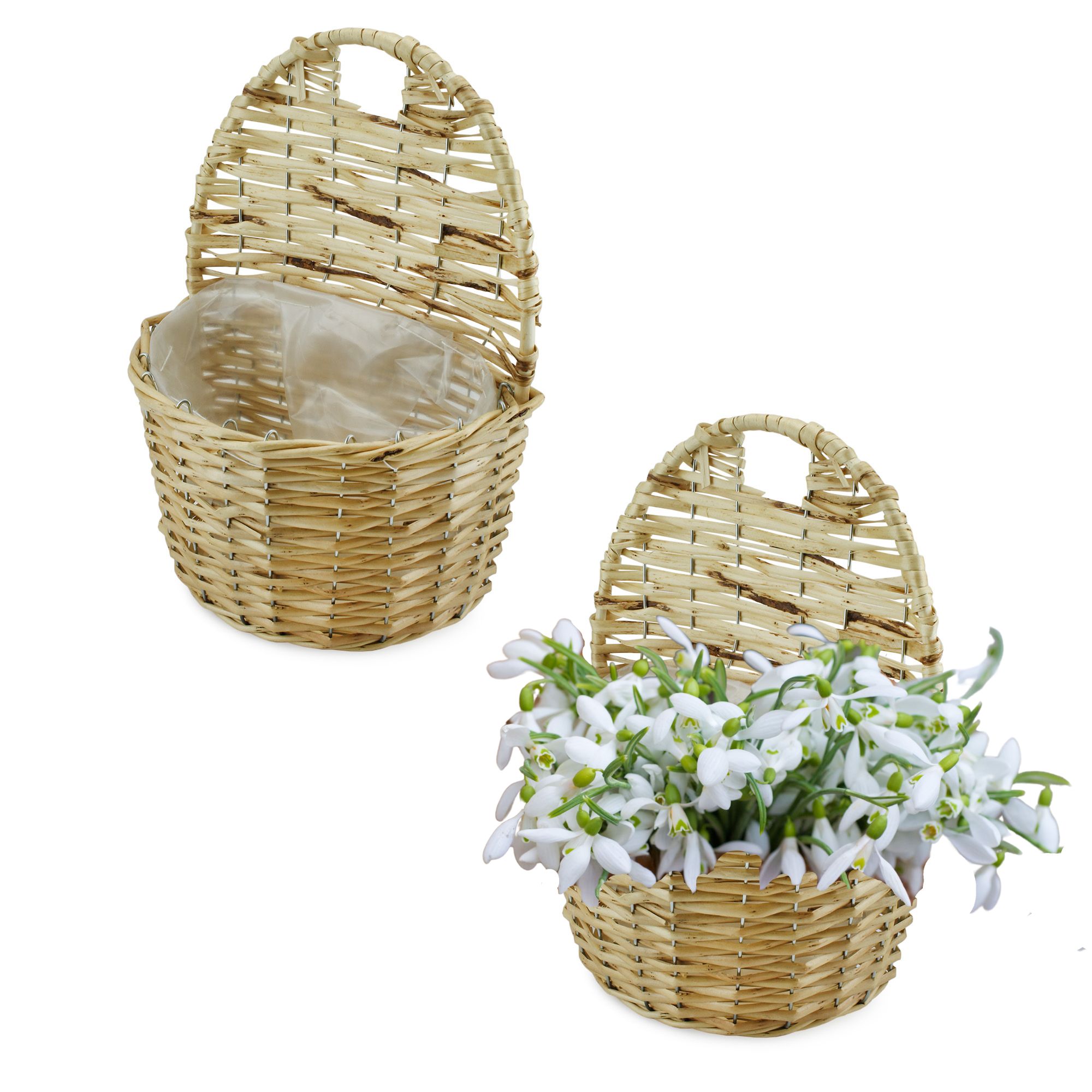 Wall Pocket Baskets 2pk; Door Hanging Flower Baskets, Choose Color - Picture 9 of 26