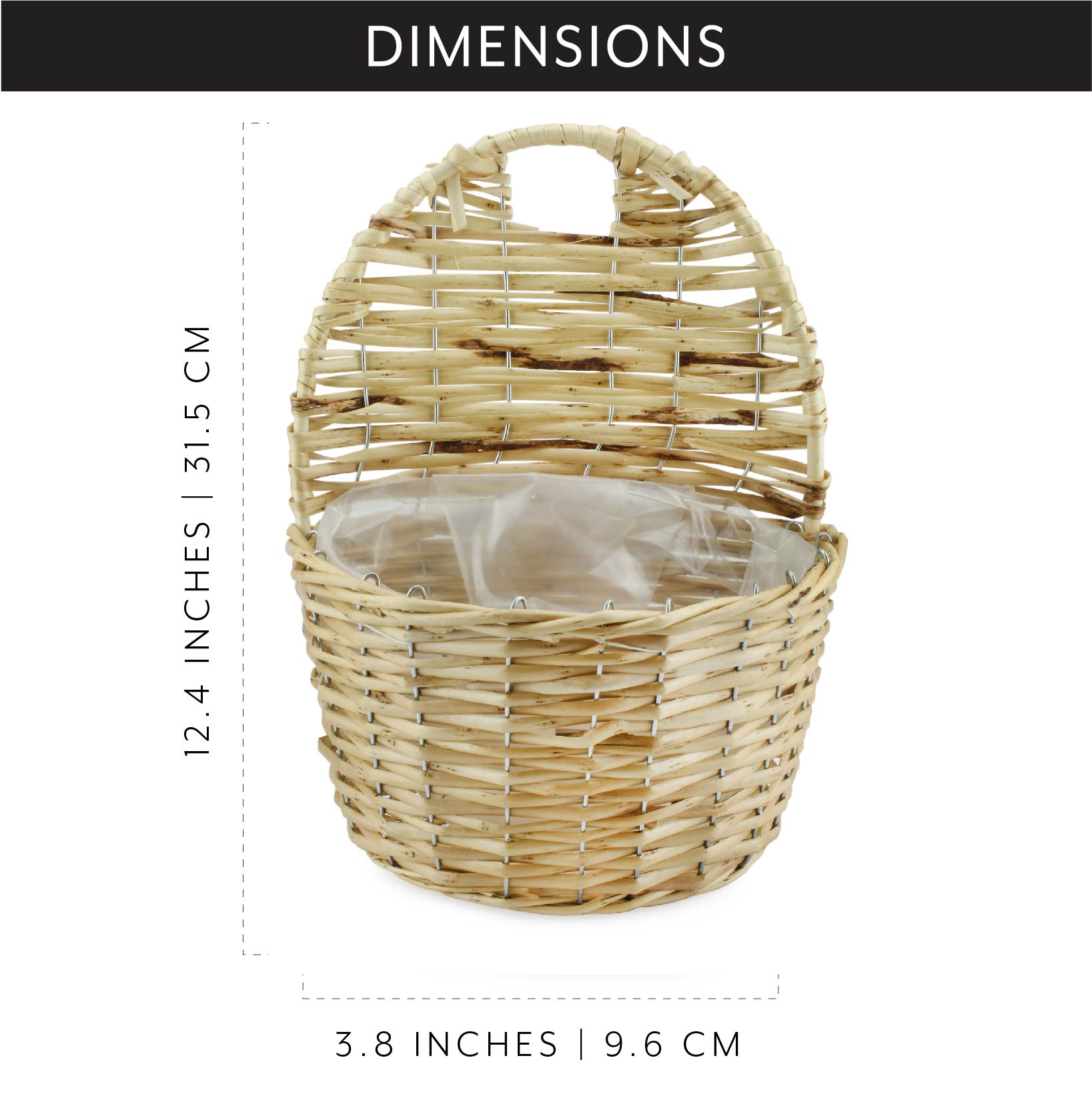 Wall Pocket Baskets 2pk; Door Hanging Flower Baskets, Choose Color - Picture 12 of 26