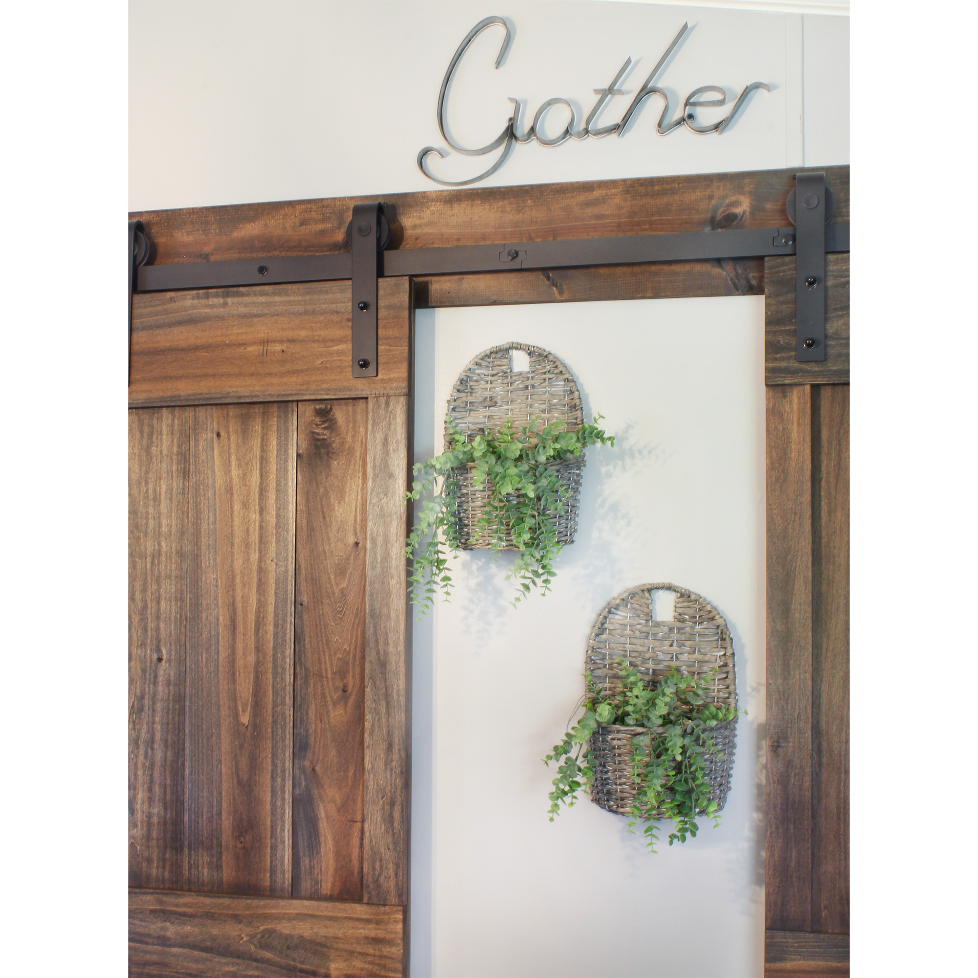 Wall Pocket Baskets 2pk; Door Hanging Flower Baskets, Choose Color - Picture 19 of 26