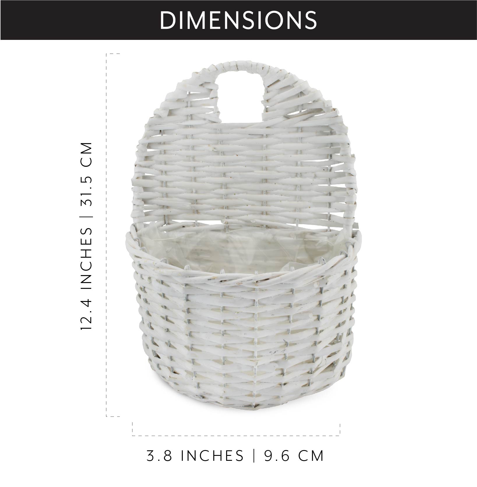 Wall Pocket Baskets 2pk; Door Hanging Flower Baskets, Choose Color - Picture 24 of 26