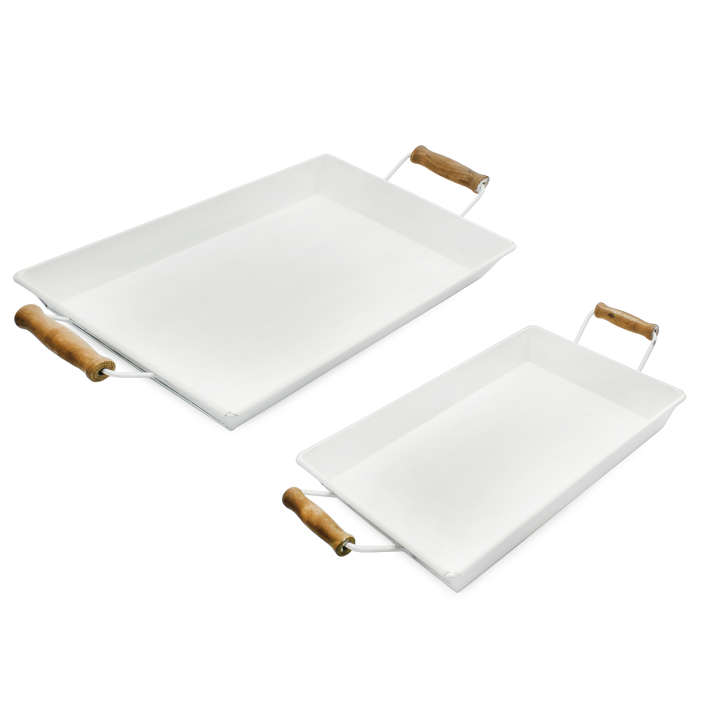 Rustic Metal Trays Small/Medium Set of 2; Farmhouse Decor - Picture 22 of 25