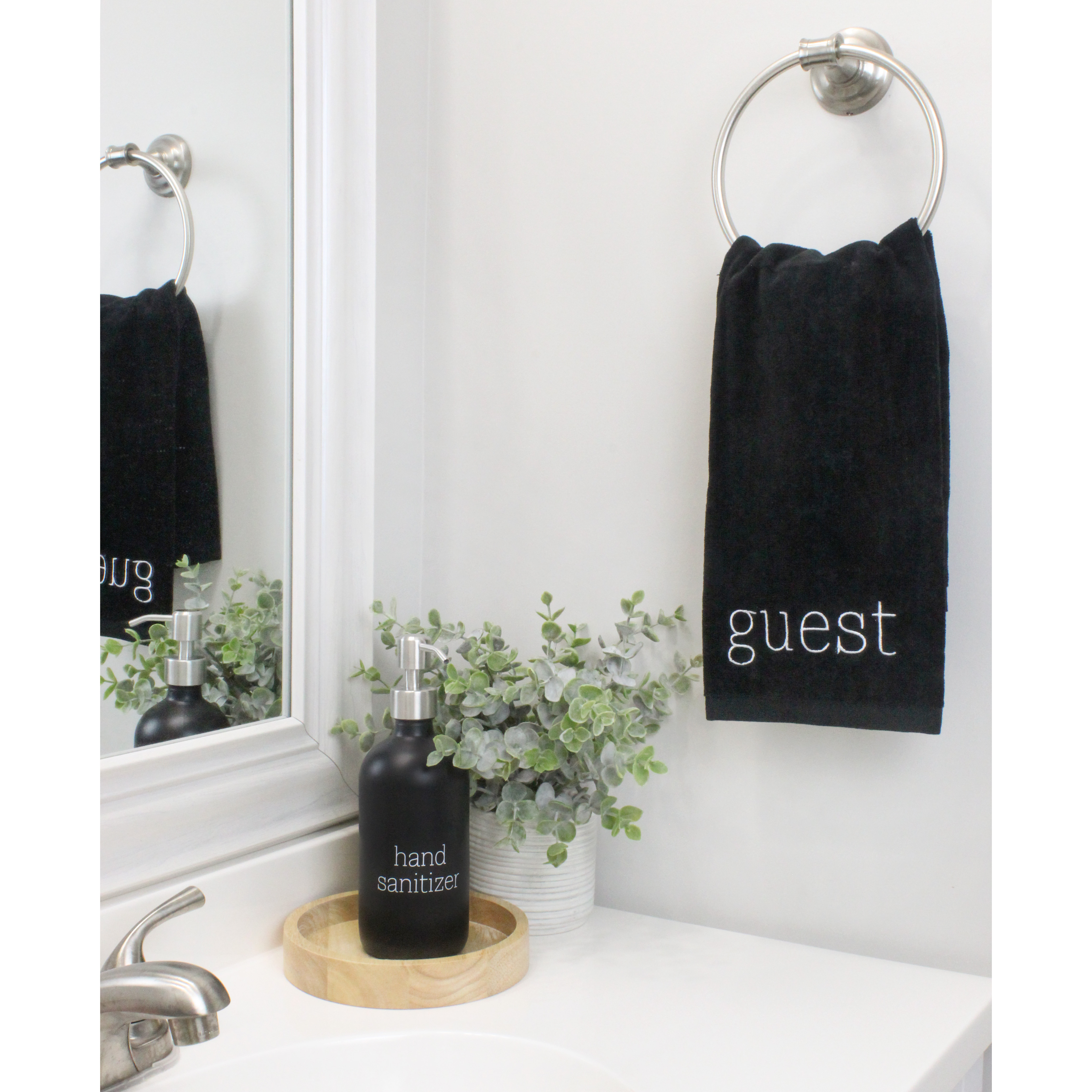 Guest Hand Towels 2pc Set Monogrammed, Farmhouse Style Script - Picture 12 of 35