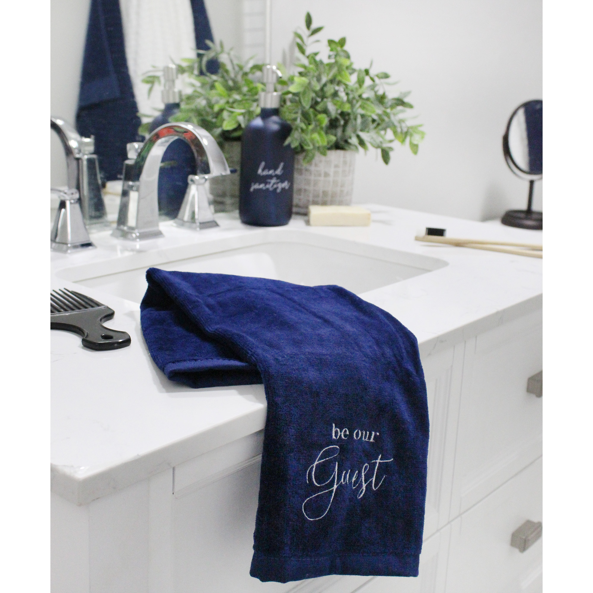 Guest Hand Towels 2pc Set Monogrammed, Farmhouse Style Script - Picture 19 of 35