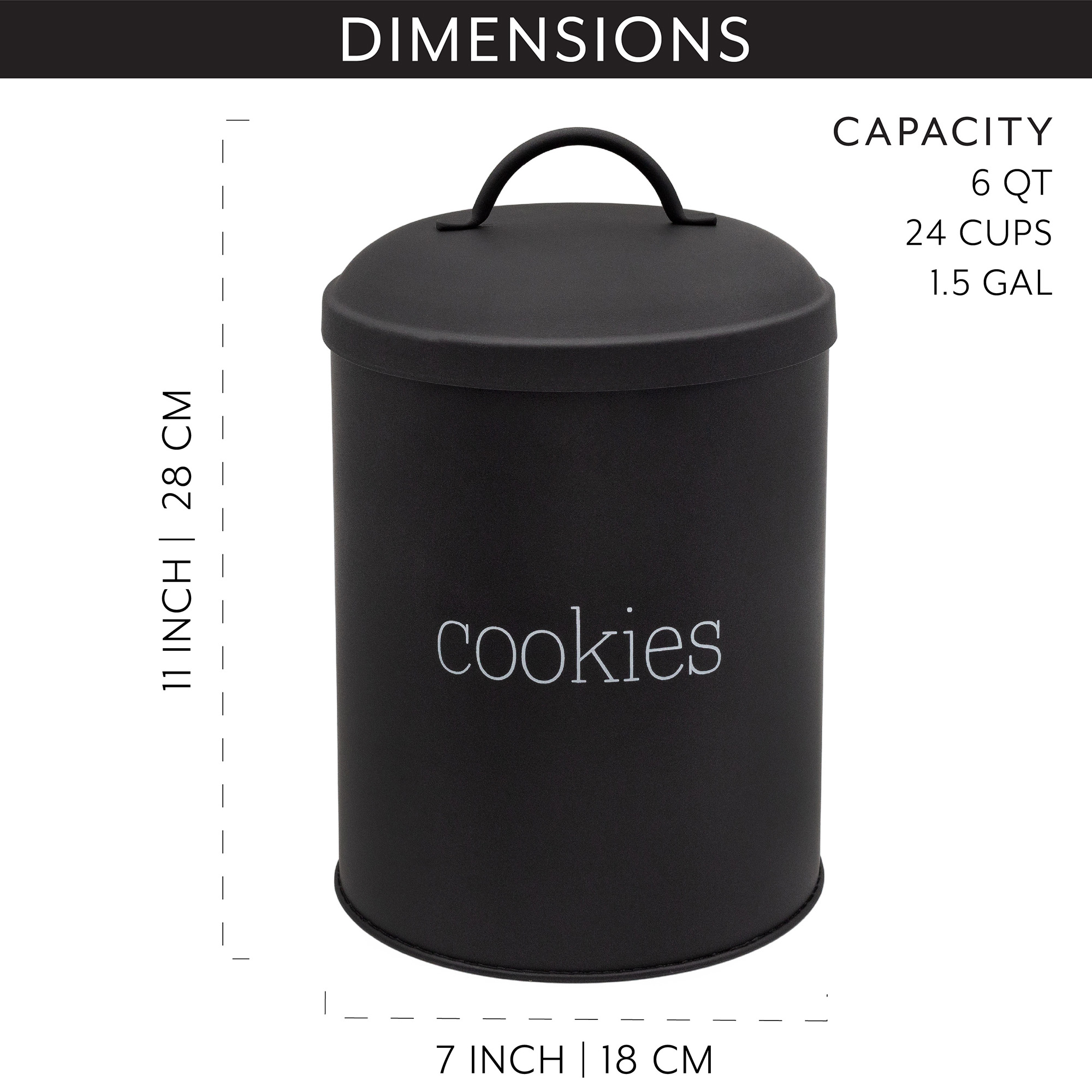 Farmhouse Enamel Cookie Jar, Rustic Large Enamelware Retro Canister - Picture 12 of 21