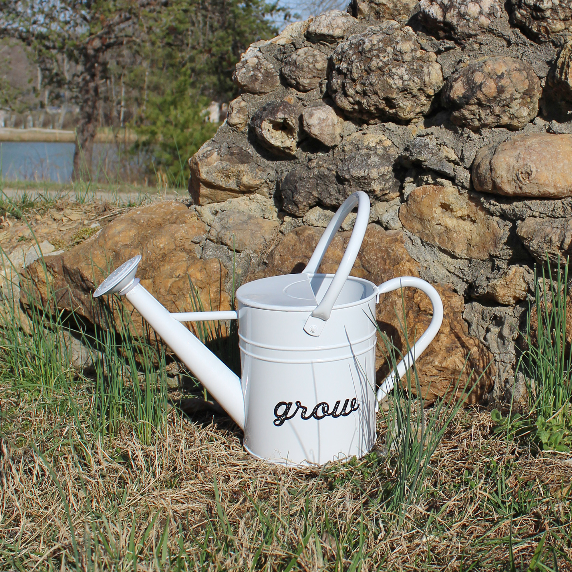 Farmhouse Enamelware Watering Can; Rustic Metal Pitcher Gardening/ Decor Vase - Picture 16 of 20