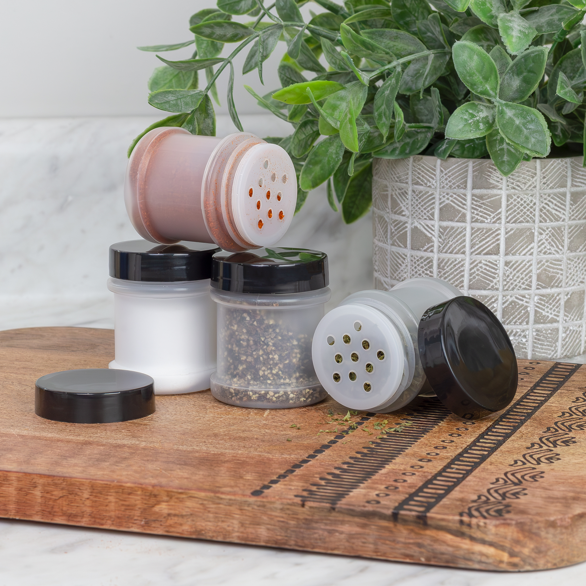 Mini Plastic Spice Jars w/ Sifters 12pk; 2 Tablespoon Capacity / 1 Fluid Oz. - Picture 26 of 37