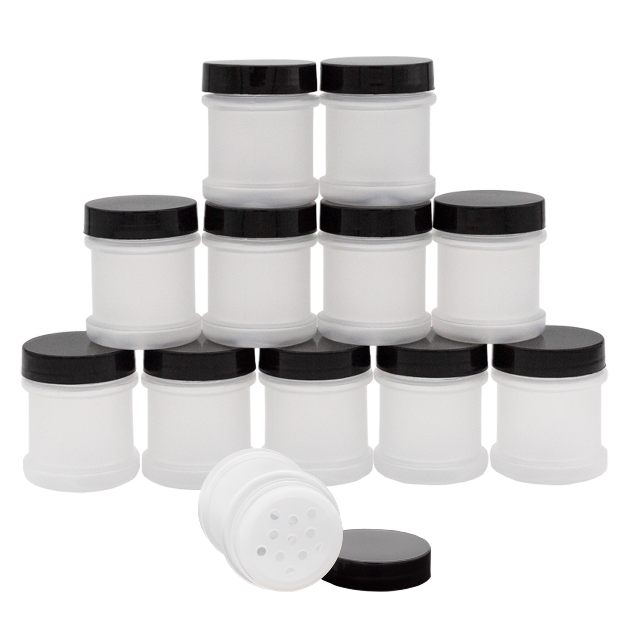 Mini Plastic Spice Jars w/ Sifters 12pk; 2 Tablespoon Capacity / 1 Fluid Oz. - Picture 20 of 37