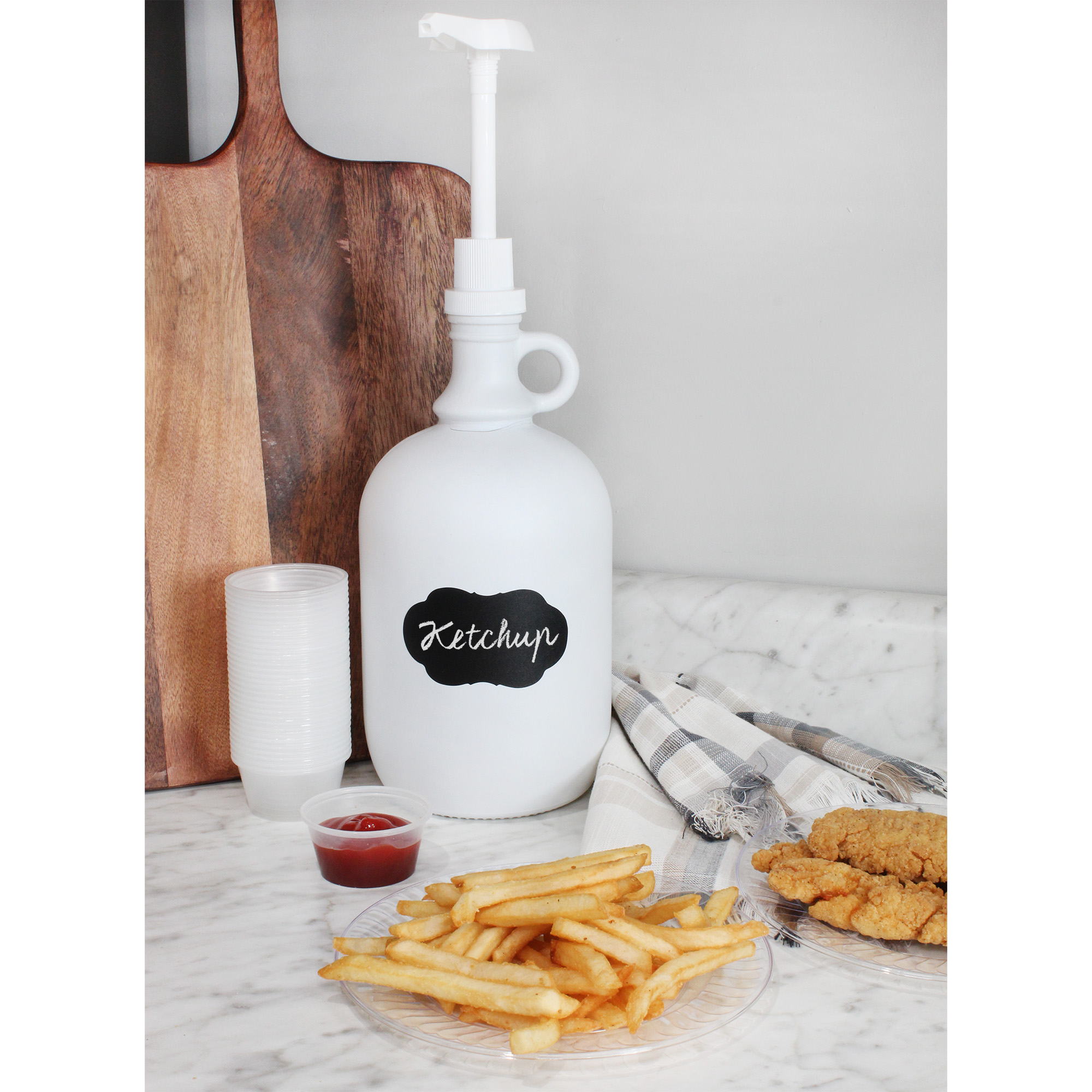 Half Gallon Glass Pump Dispenser Bottle, 64oz Jug, 2QT Soap Dispenser - Picture 16 of 18
