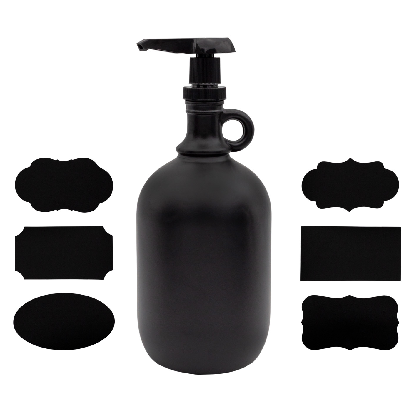 Half Gallon Glass Pump Dispenser Bottle, 64oz Jug, 2QT Soap Dispenser - Picture 9 of 18