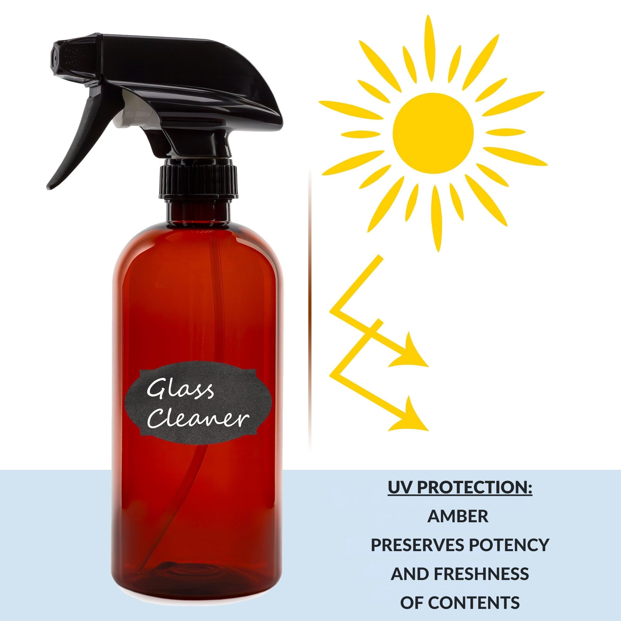 Bulk Plastic Spray Bottles PET #1 BPA-free Use for Cleaning, Kitchen, Hair Etc - Picture 20 of 25
