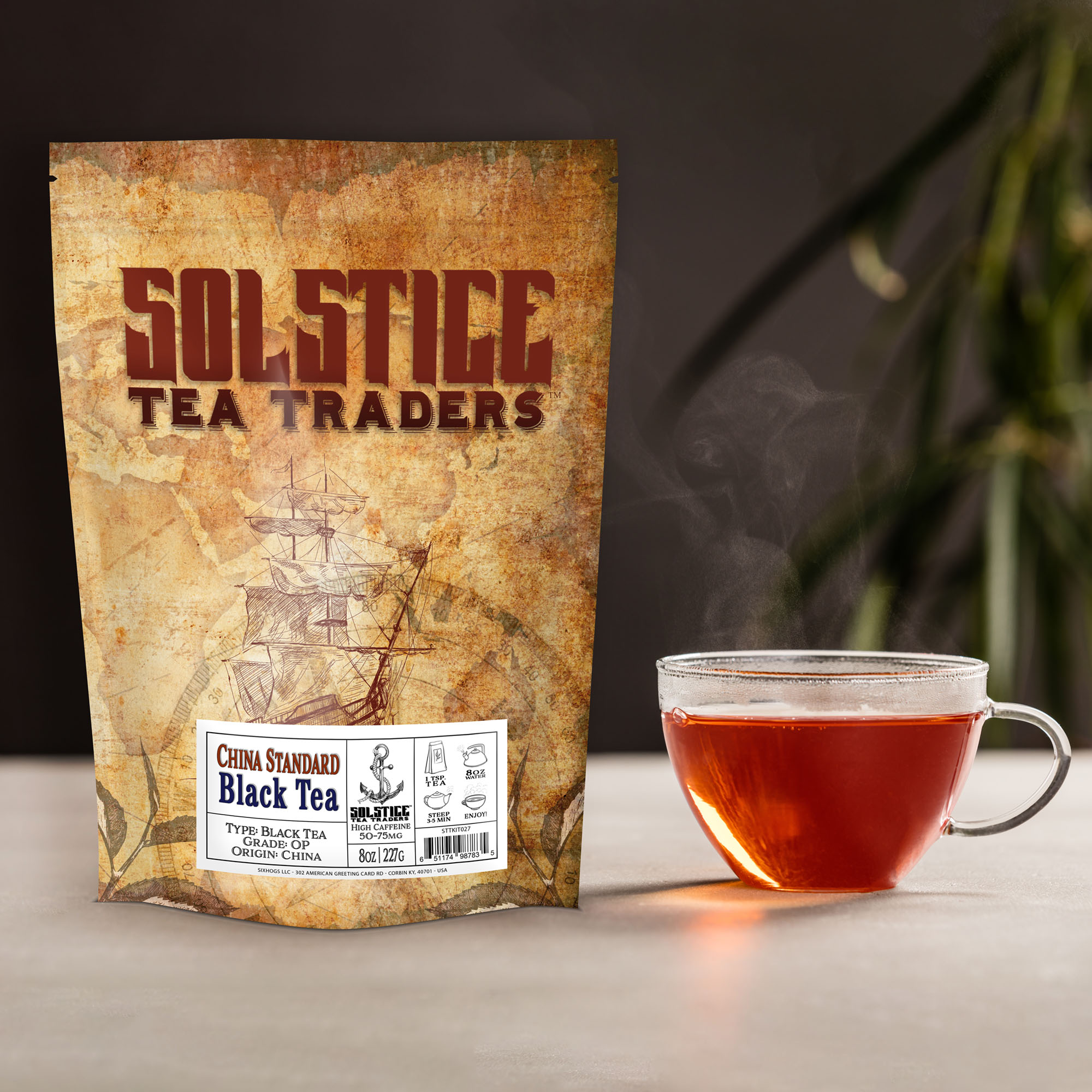 China Black OP Loose Leaf Tea 8oz Bulk Bag, Makes 100+ Cups of Tea - Picture 7 of 10