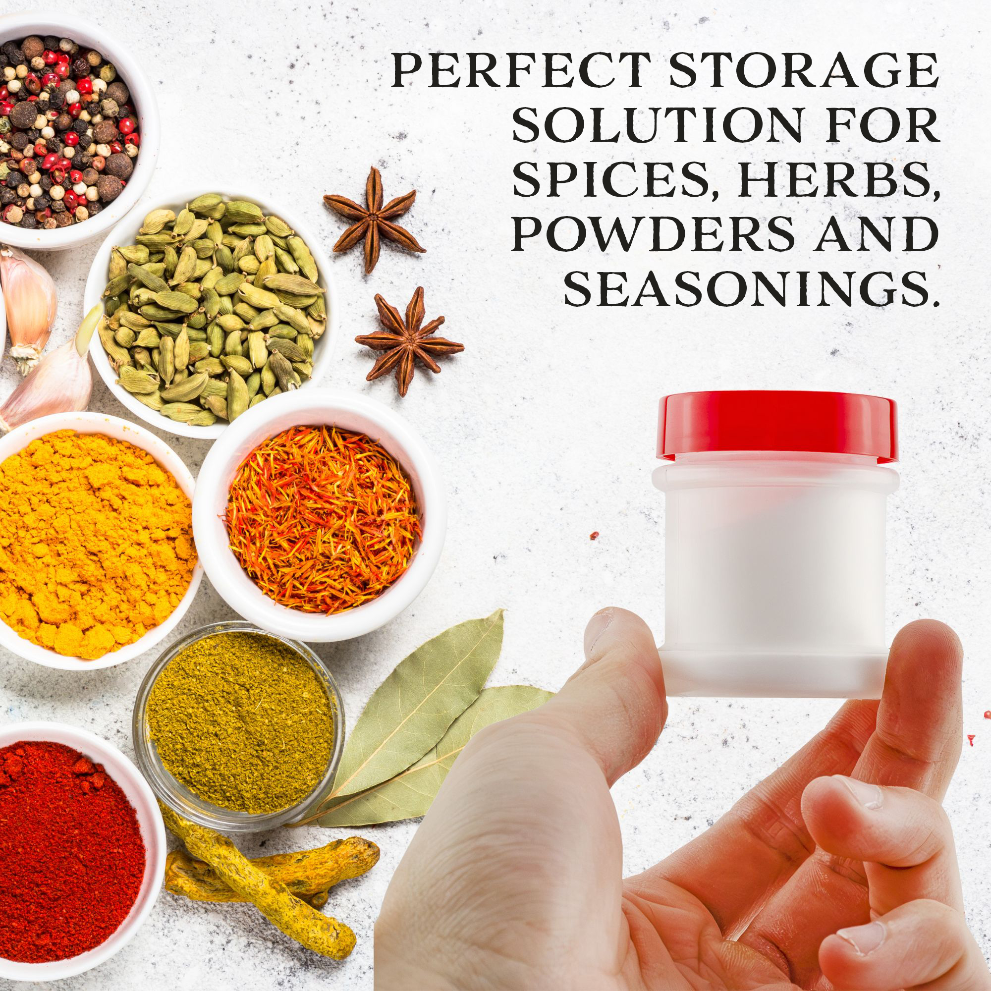 Mini Plastic Spice Jars w/ Sifters 12pk; 2 Tablespoon Capacity / 1 Fluid Oz. - Picture 17 of 37