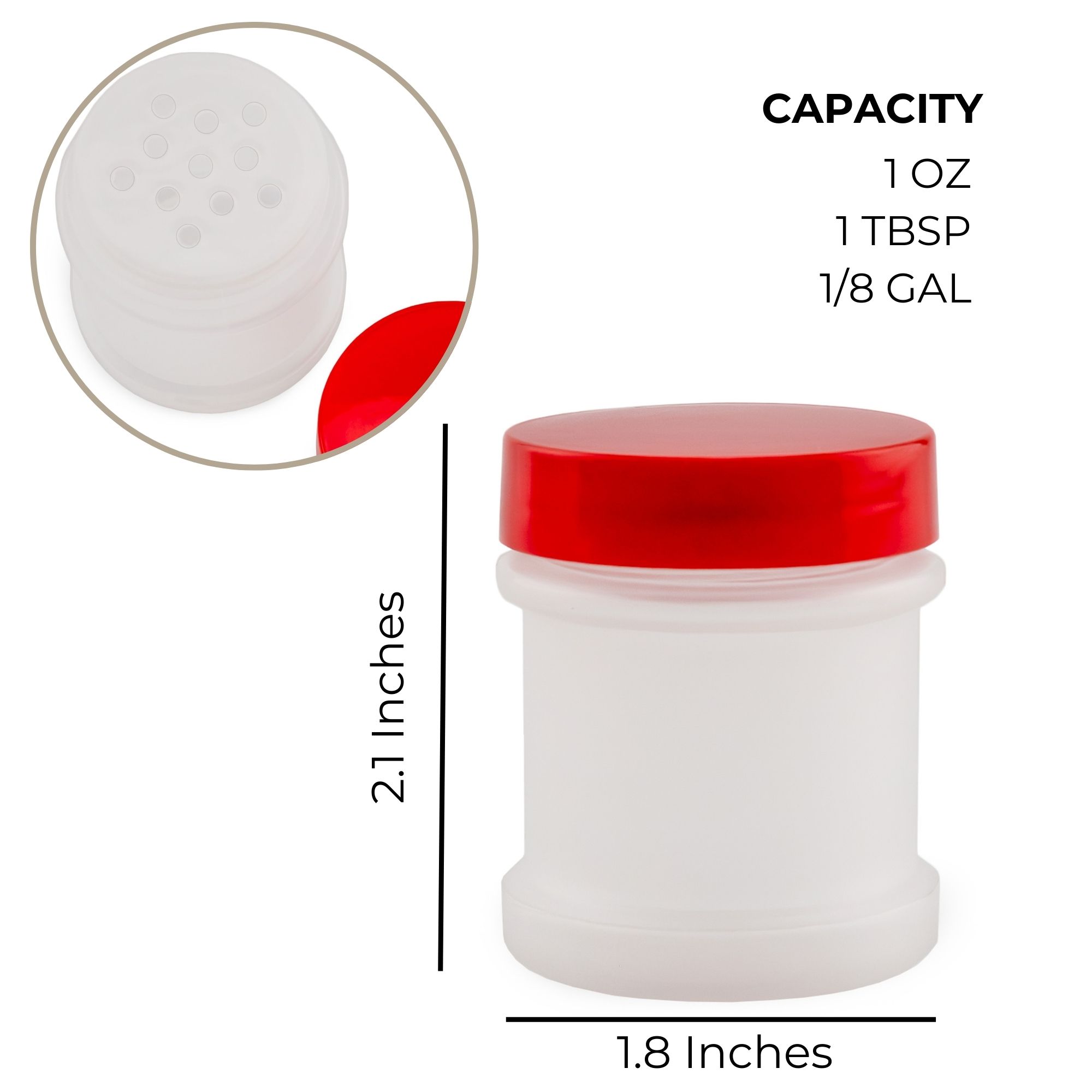 Mini Plastic Spice Jars w/ Sifters 12pk; 2 Tablespoon Capacity / 1 Fluid Oz. - Picture 15 of 37